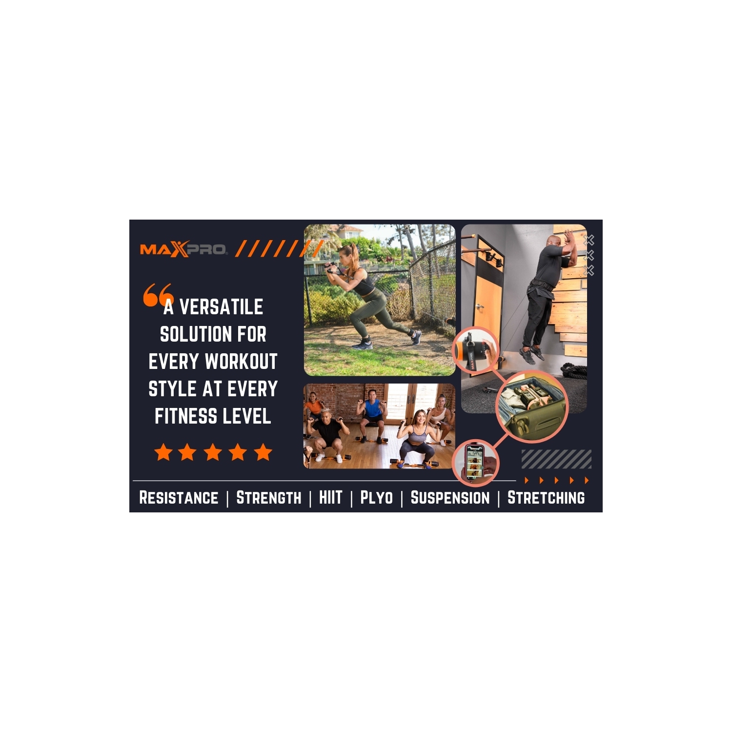 Sac à dos MaxPro pour gymnase à domicile intelligent - Sac de transport spécialement rembourré pour machine à câble de résistance MaxPro