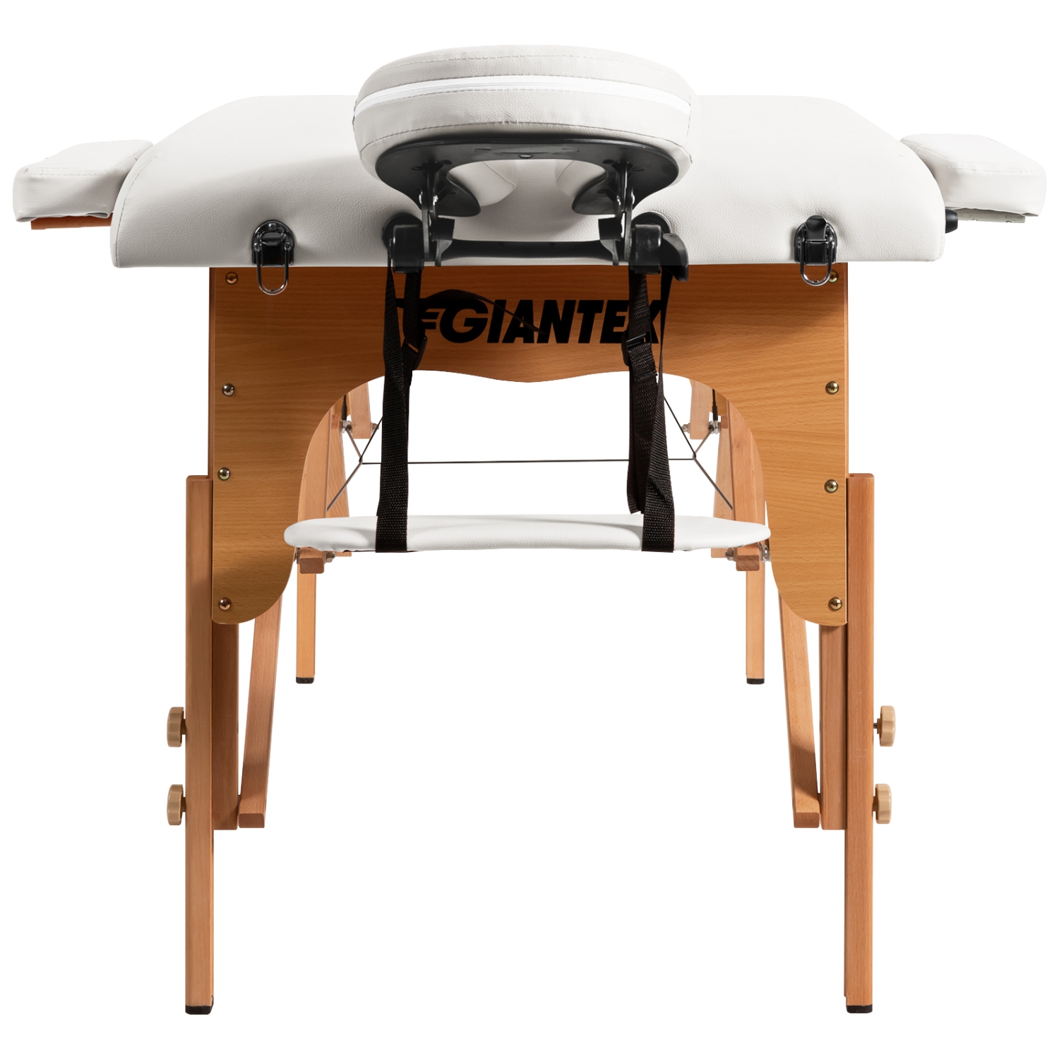 Topbuy Portable Massage Table Adjustable Spa Bed Wooden Legs with Face Cradle & Carry Case White/Black/Pink/Red