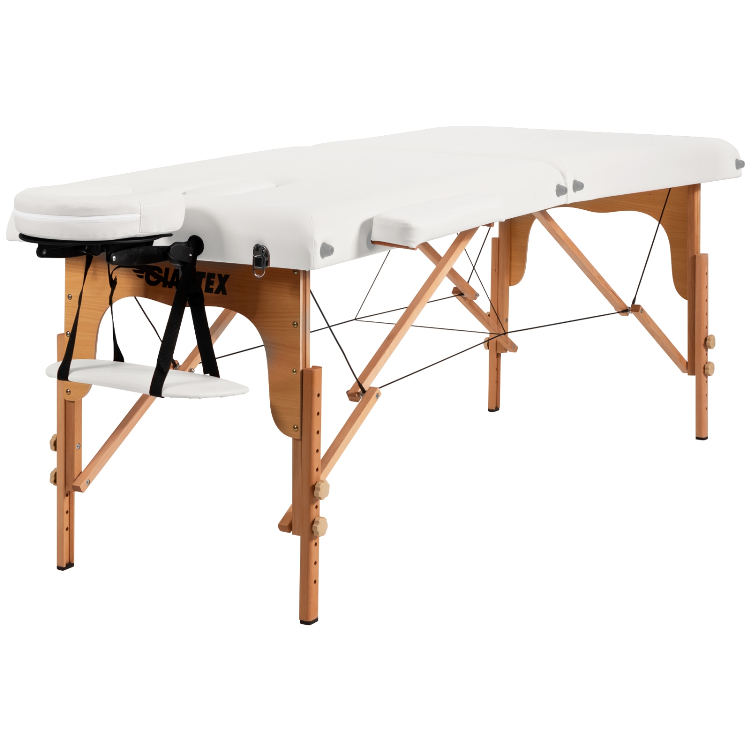 Topbuy Portable Massage Table Adjustable Spa Bed Wooden Legs with Face Cradle & Carry Case White/Black/Pink/Red