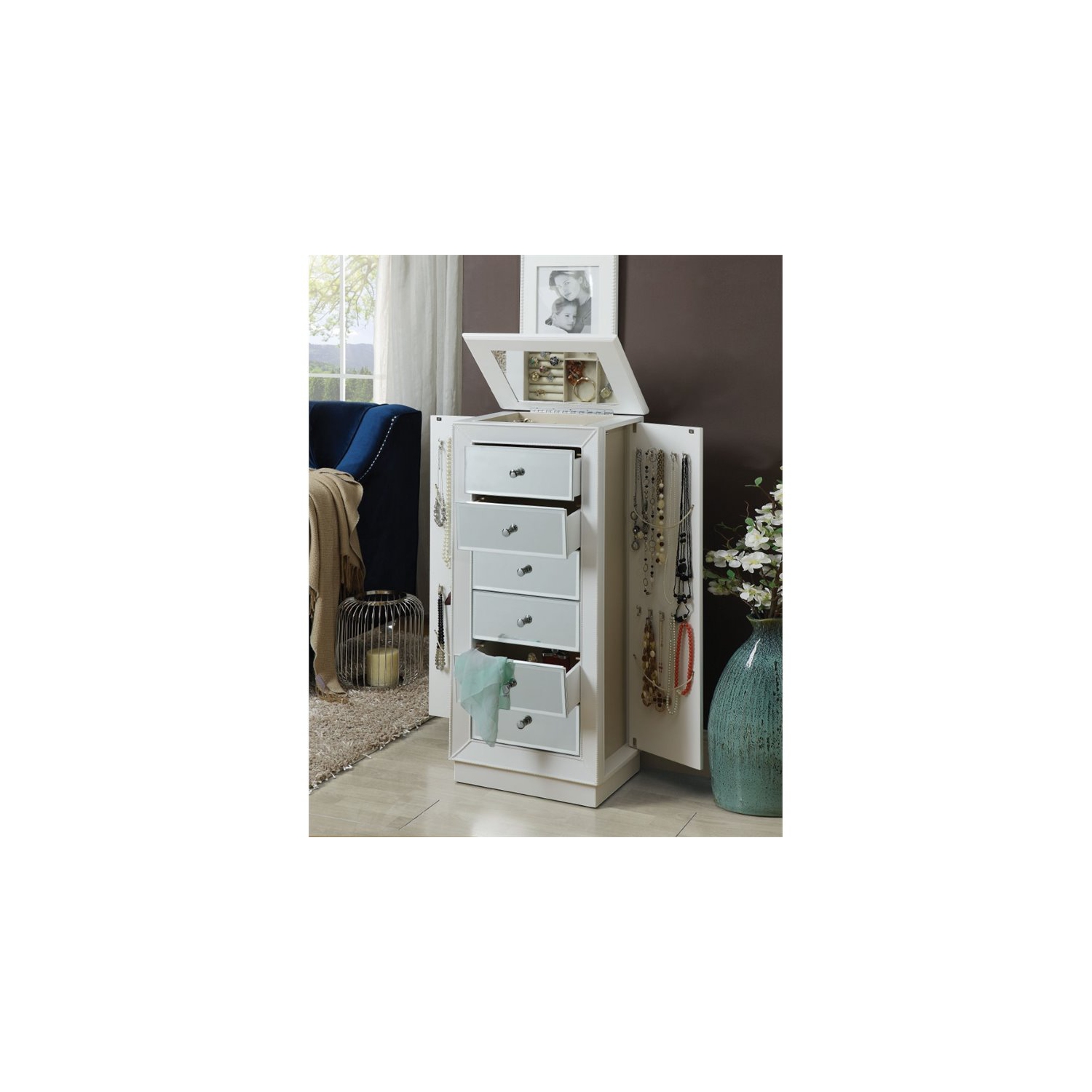 ACME Talor – Armoire à bijoux en blanc