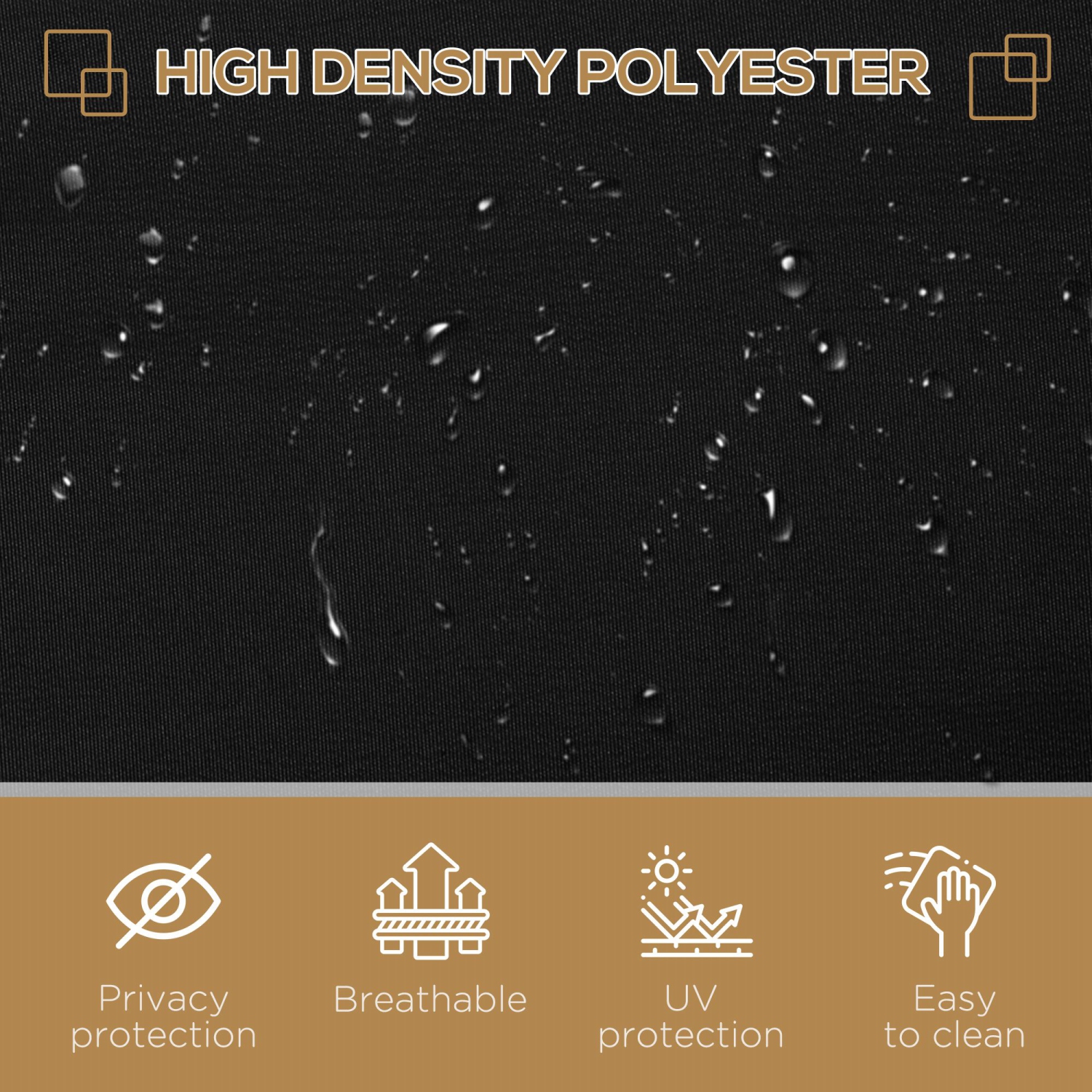 Outsunny 118" x 79" Retractable Side Awning Patio Outdoor Folding Privacy Screen with Resistance to UV Rays & Wind, Black