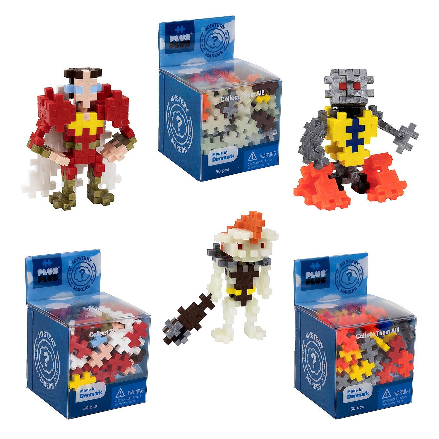 PLUS PLUS - Mystery Builders - Mix (Serie 1) (Sold 48 Unit - 6 Models)