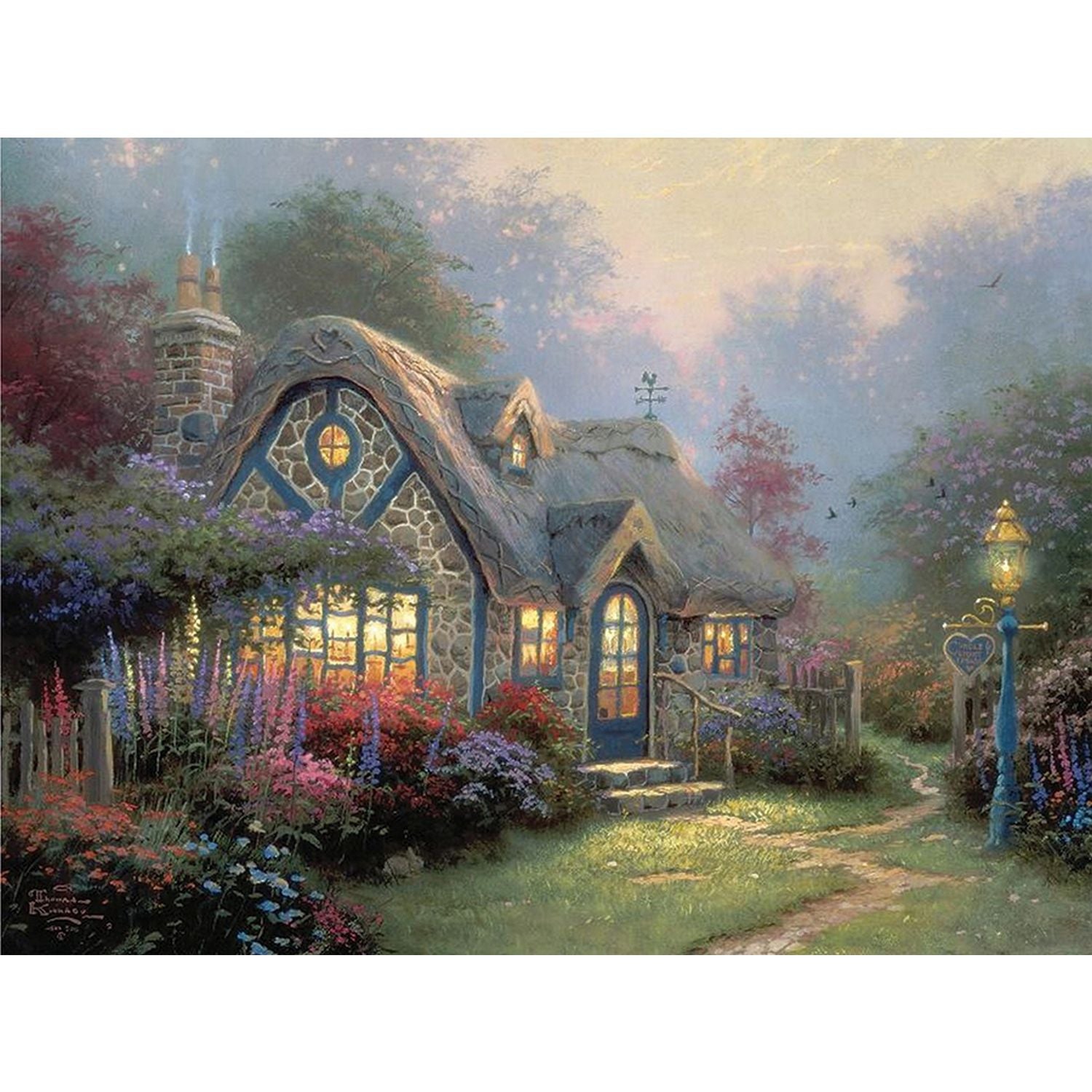 CRYSTALART - CA PBN - Lamplight Cottage (Kinkade)