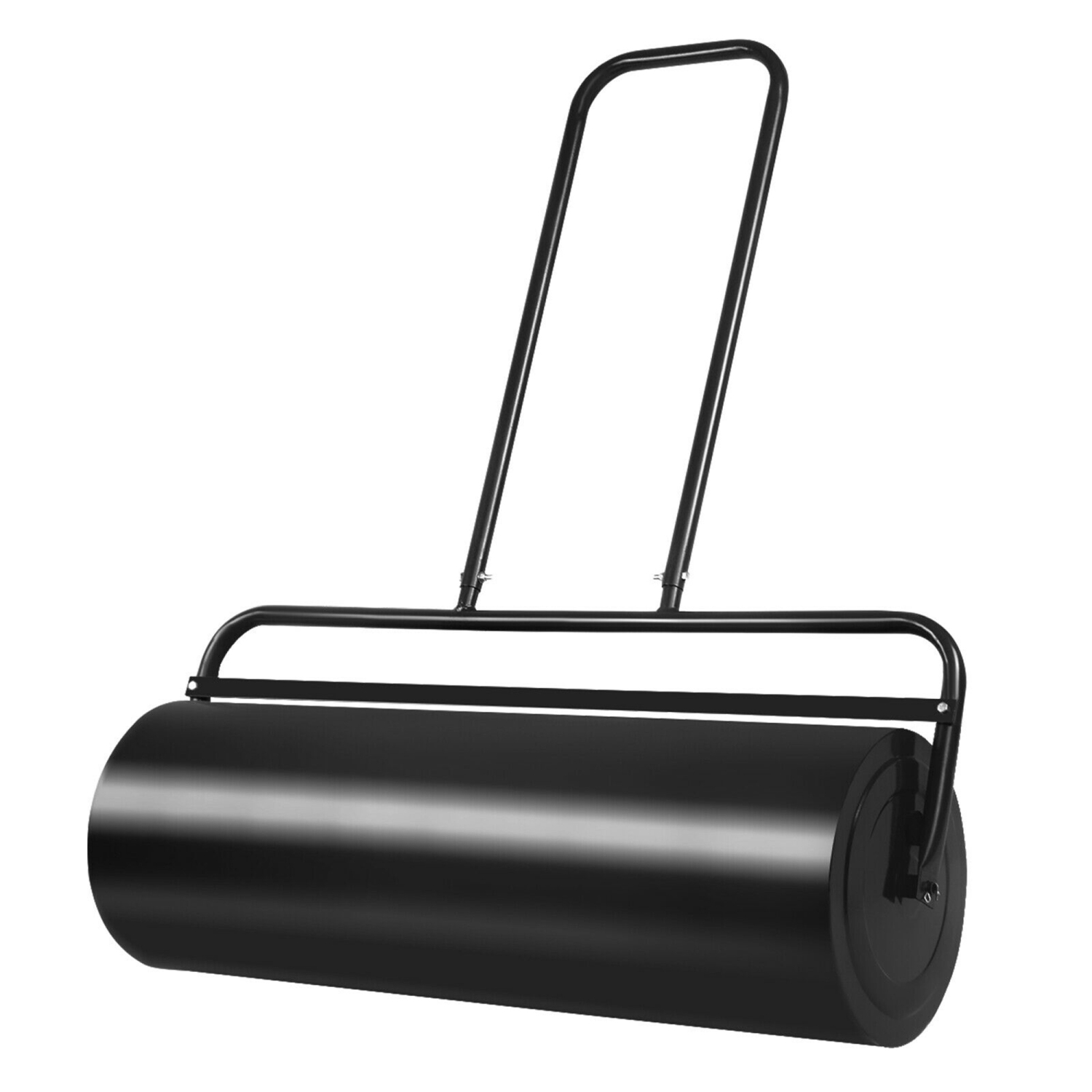 Gymax 13-Gallon Lawn Roller Heavy-Duty Steel Push/Pull Sod Roller 24'' x13'' Black