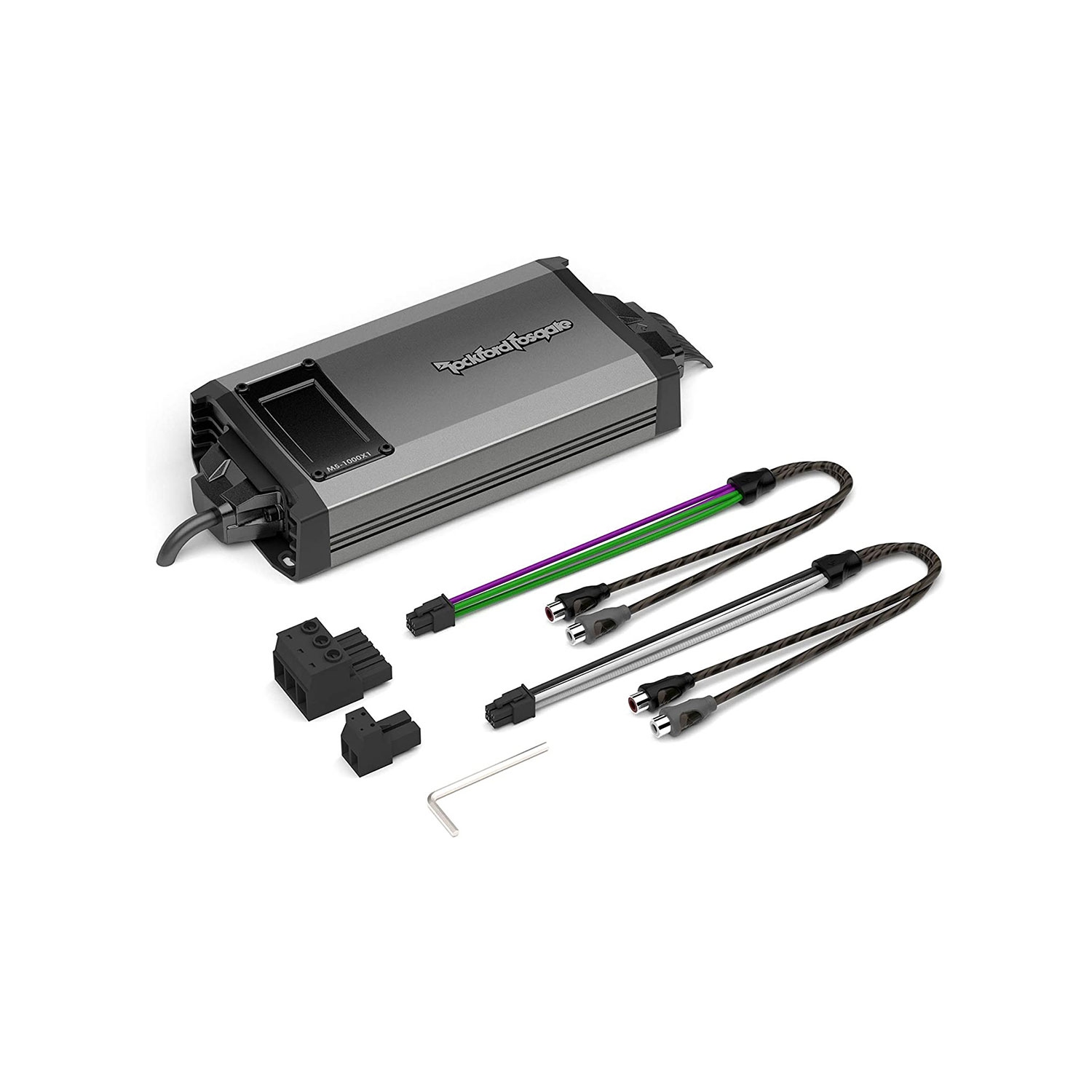 Amplificateur de haut-parleur d’extrêmes graves mono 1000 W Fosgate M5-1000X1 de Rockford compatible avec les éléments marins