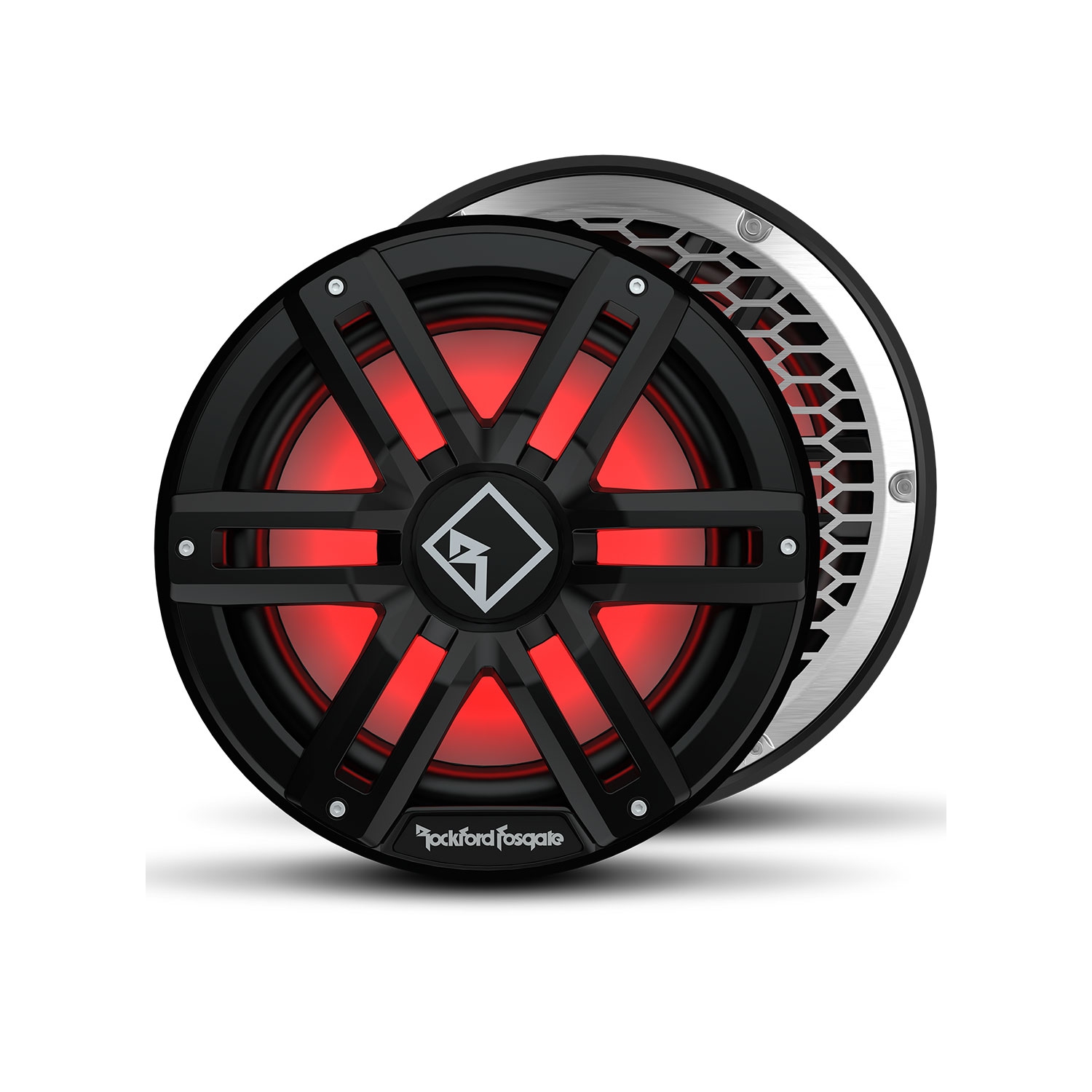 H.-p. d'extrêmes graves nautique Optix Infinite Baffle de Rockford Fosgate M2D2-12IB 12 po couleur – Noir