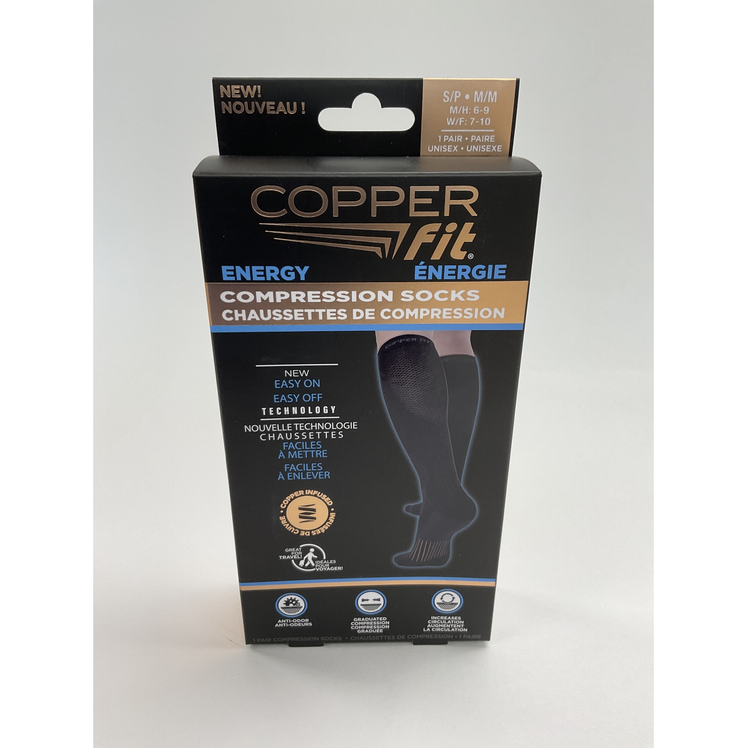 Copper Fit® Energy Compression Socks (S/M)