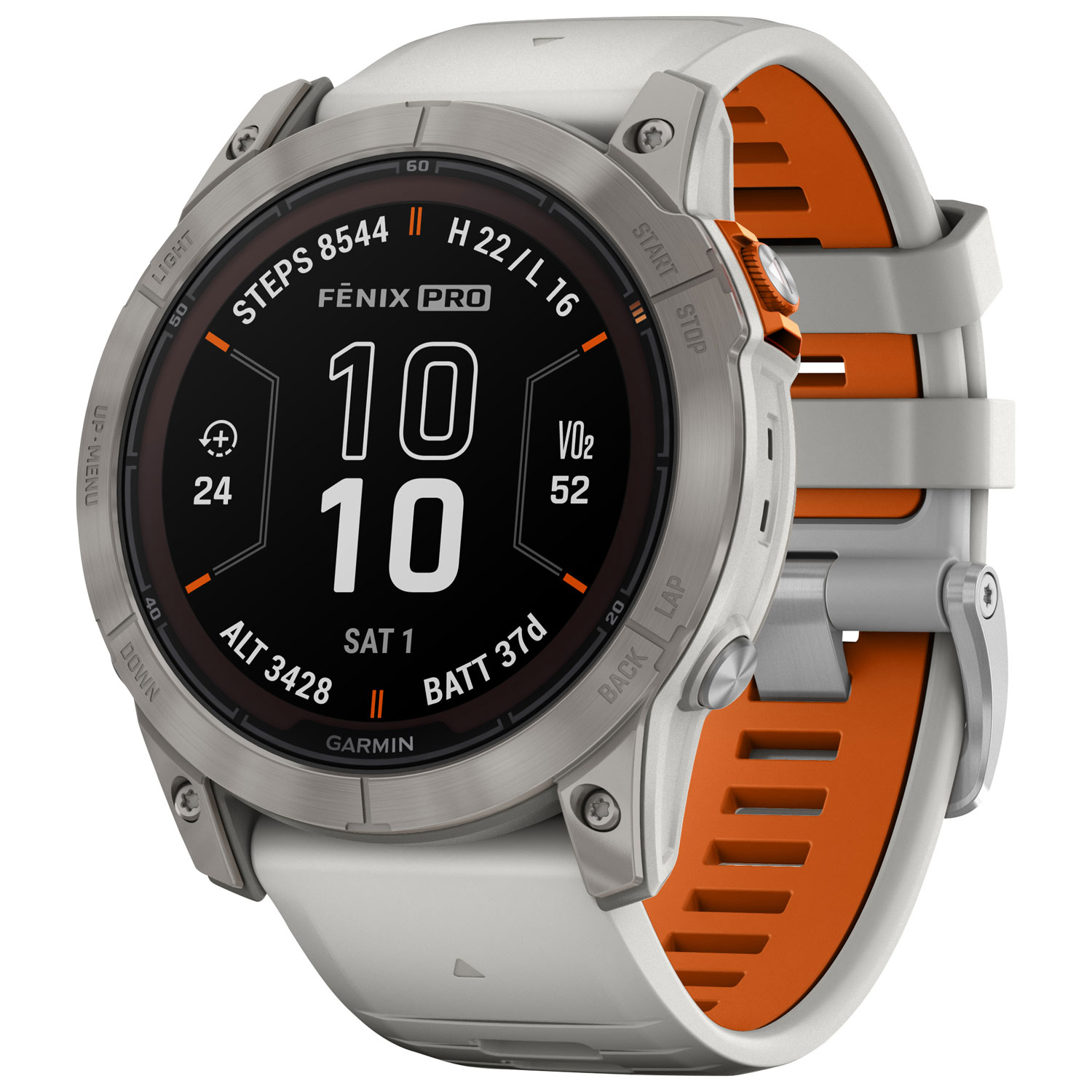 Garmin fēnix 7X Pro Sapphire Solar 51mm Bluetooth Multisport Smartwatch - Fog Grey/Ember Orange