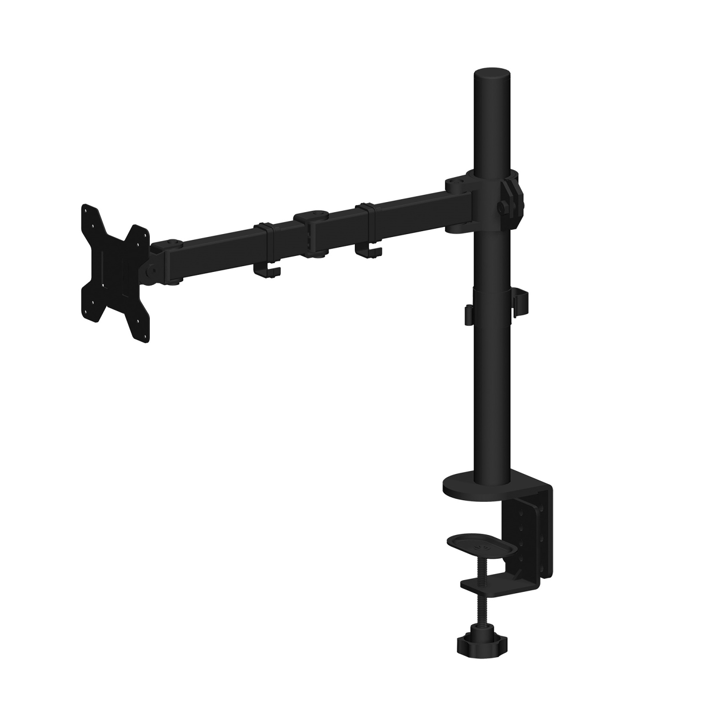 CJ Tech 13-in to 27-in Single Desk Monitor Mount - Black