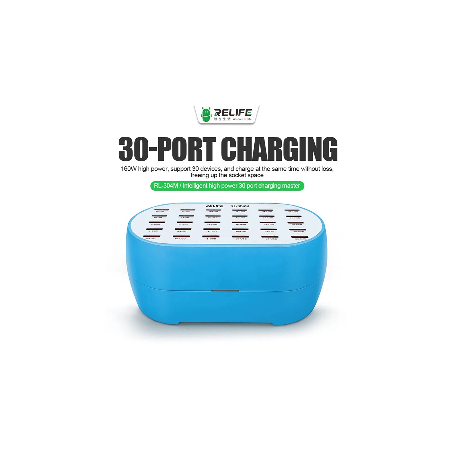 Replacement 30 USB Port High Power 160W Charging Hub (Sunshine Relife)