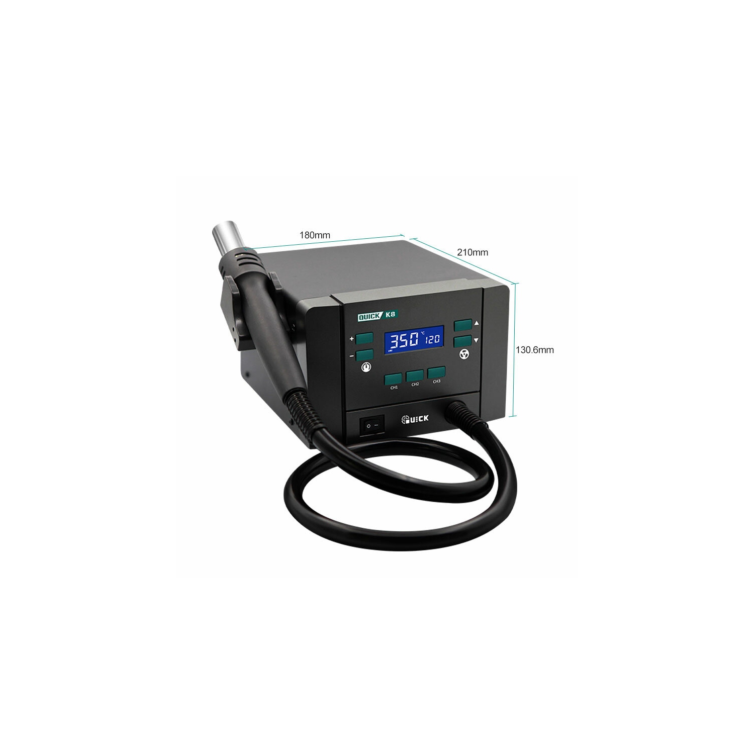 Replacement QUICK K8 110V 220V Lead-Free Smart Hot Air Desoldering Station