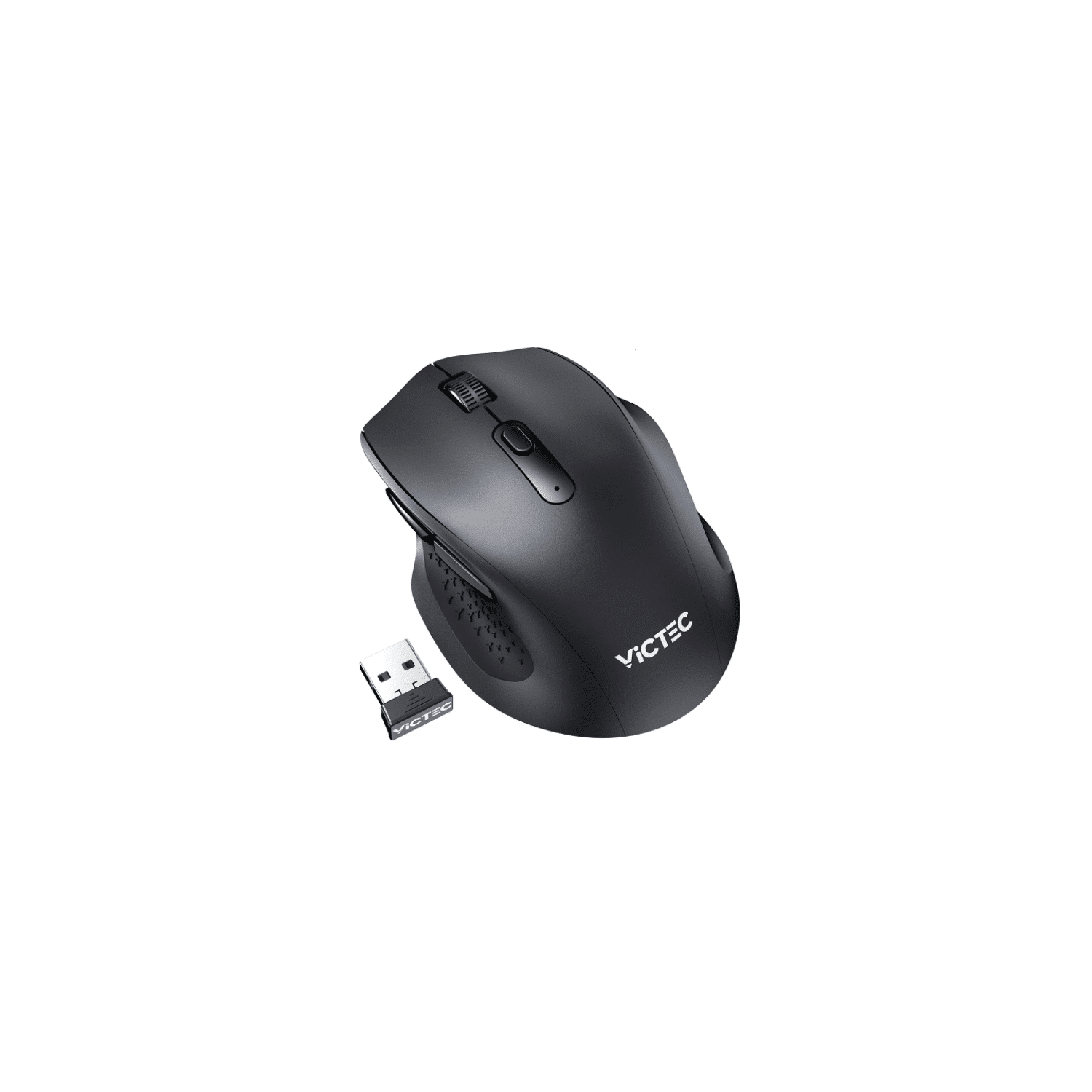 VICTEC 2.4G Black Wireless Ergonomic Mouse