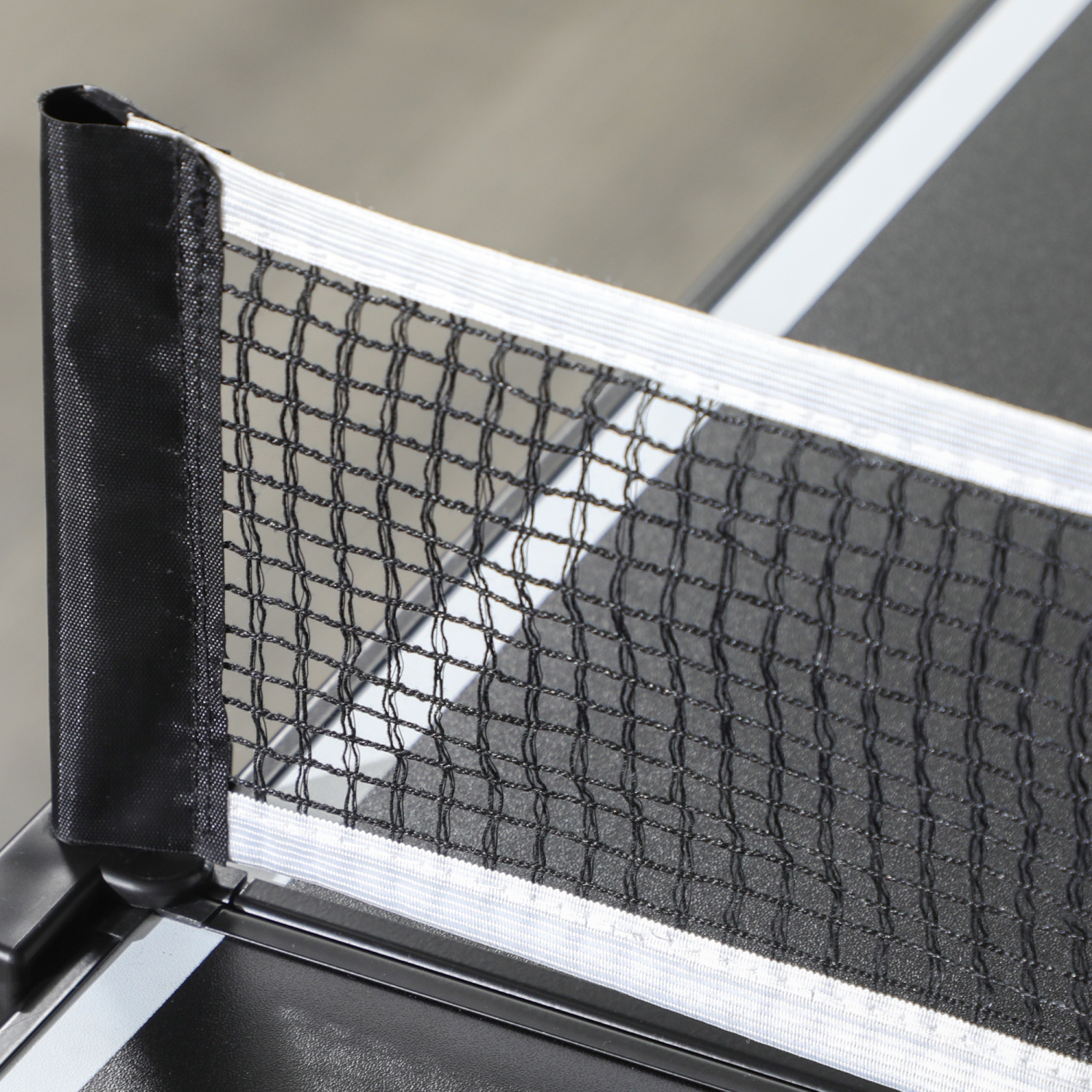 Soozier – Mini table de tennis de table pliante avec cadre en aluminium, table de ping-pong d’extérieur portative avec filet pour le camping de