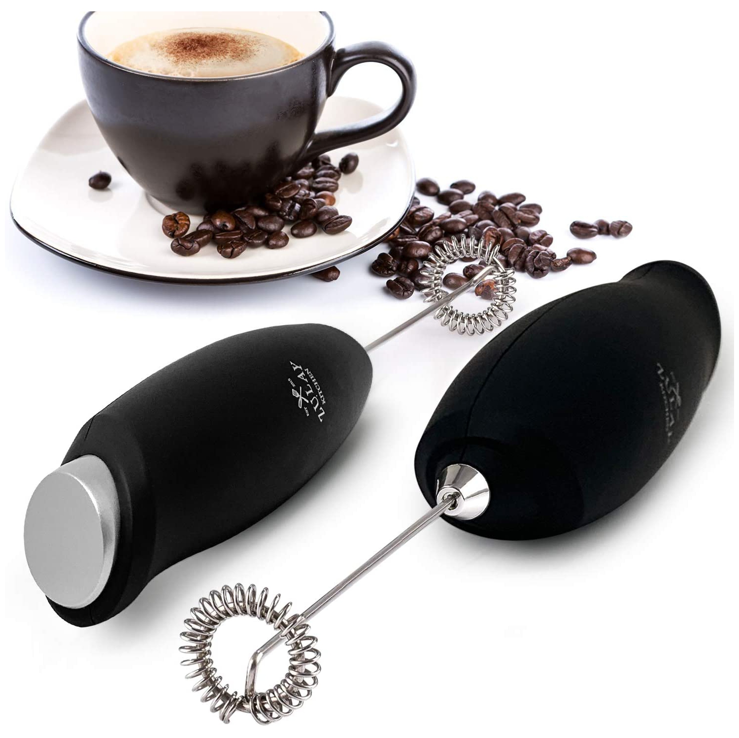 Zulay Kitchen One Touch Milk Frother - Black