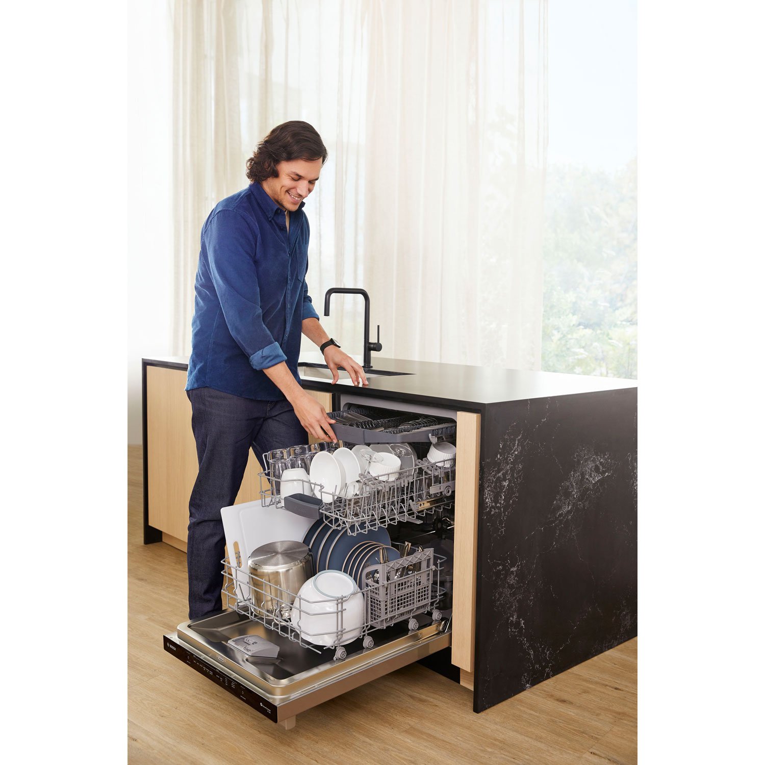 Bosch 24" 46dB Built-In Dishwasher with Third Rack - Stainless Steel