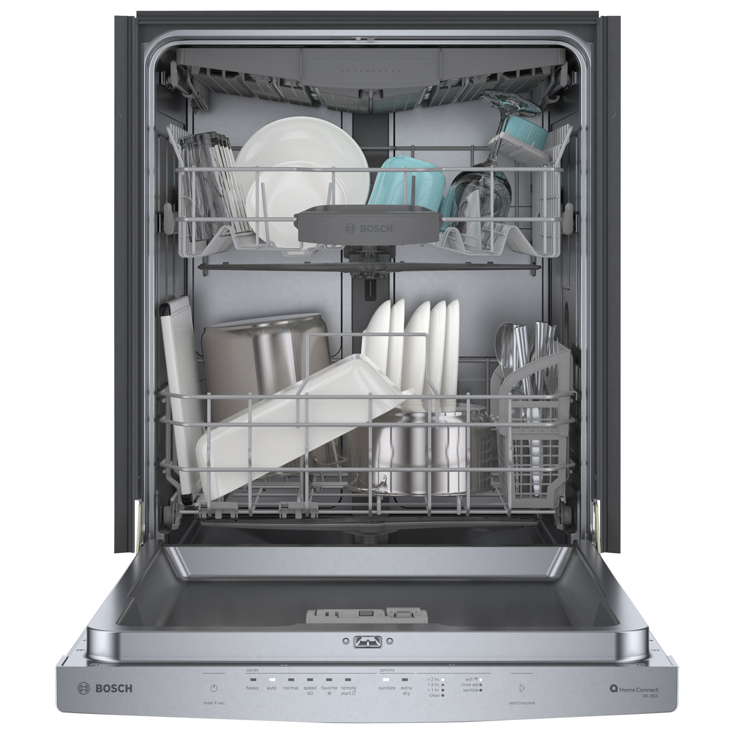 Bosch 24" 46dB Built-In Dishwasher with Third Rack - Stainless Steel