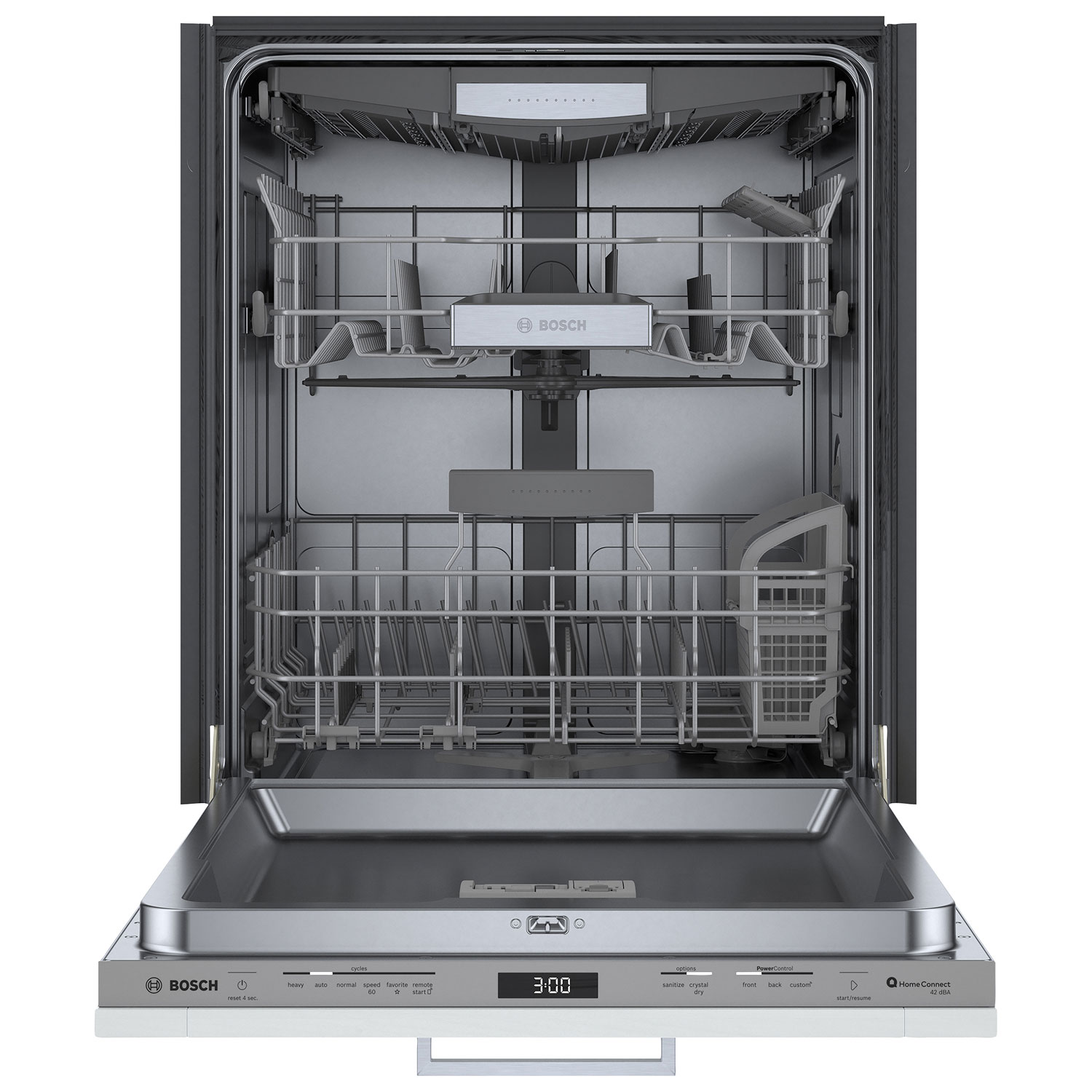 Bosch 24" 42dB Built-In Dishwasher with Third Rack - Stainless Steel