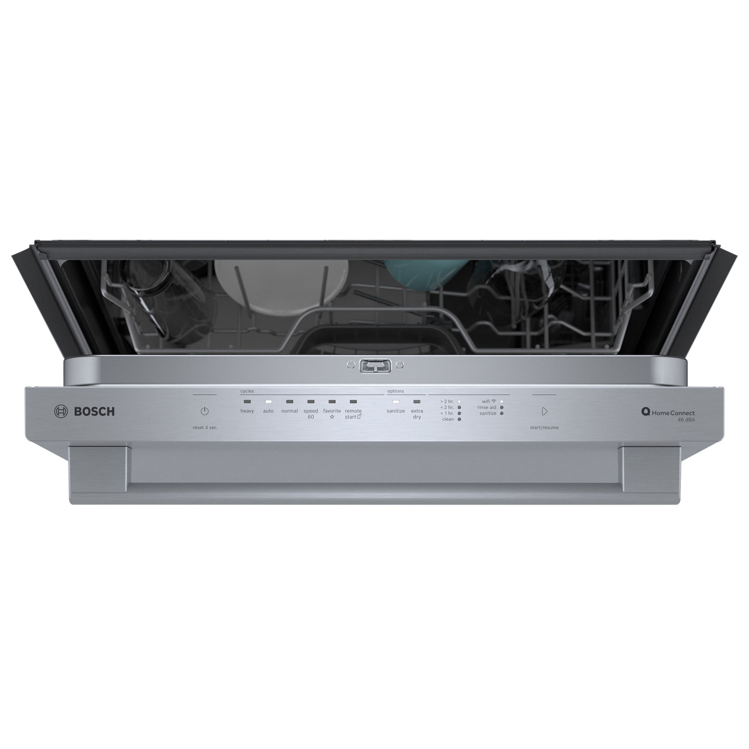 Lave-vaisselle encastrable 24 po 46 dB avec troisième panier série 300 de Bosch - Inox