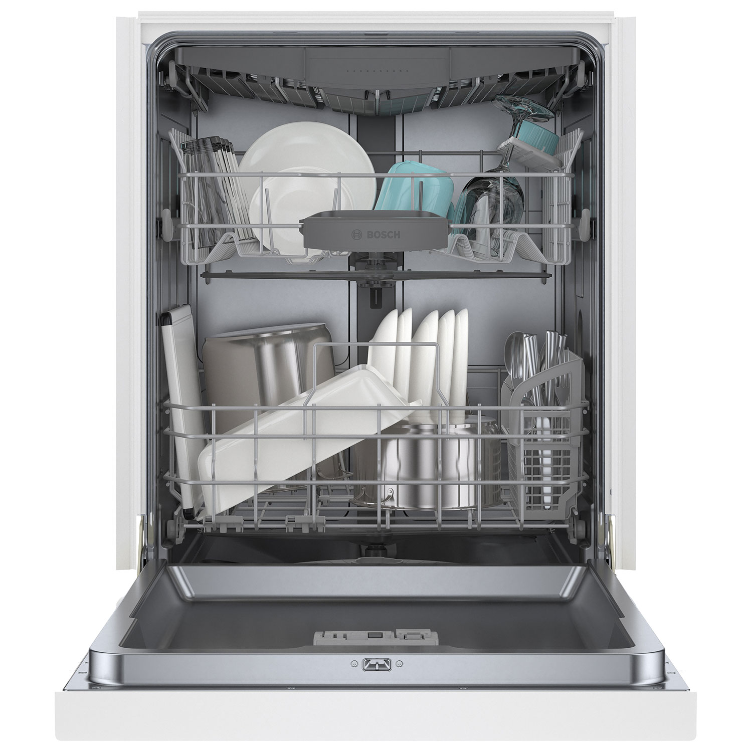 Bosch 24" 46dB Built-In Dishwasher with Third Rack - White