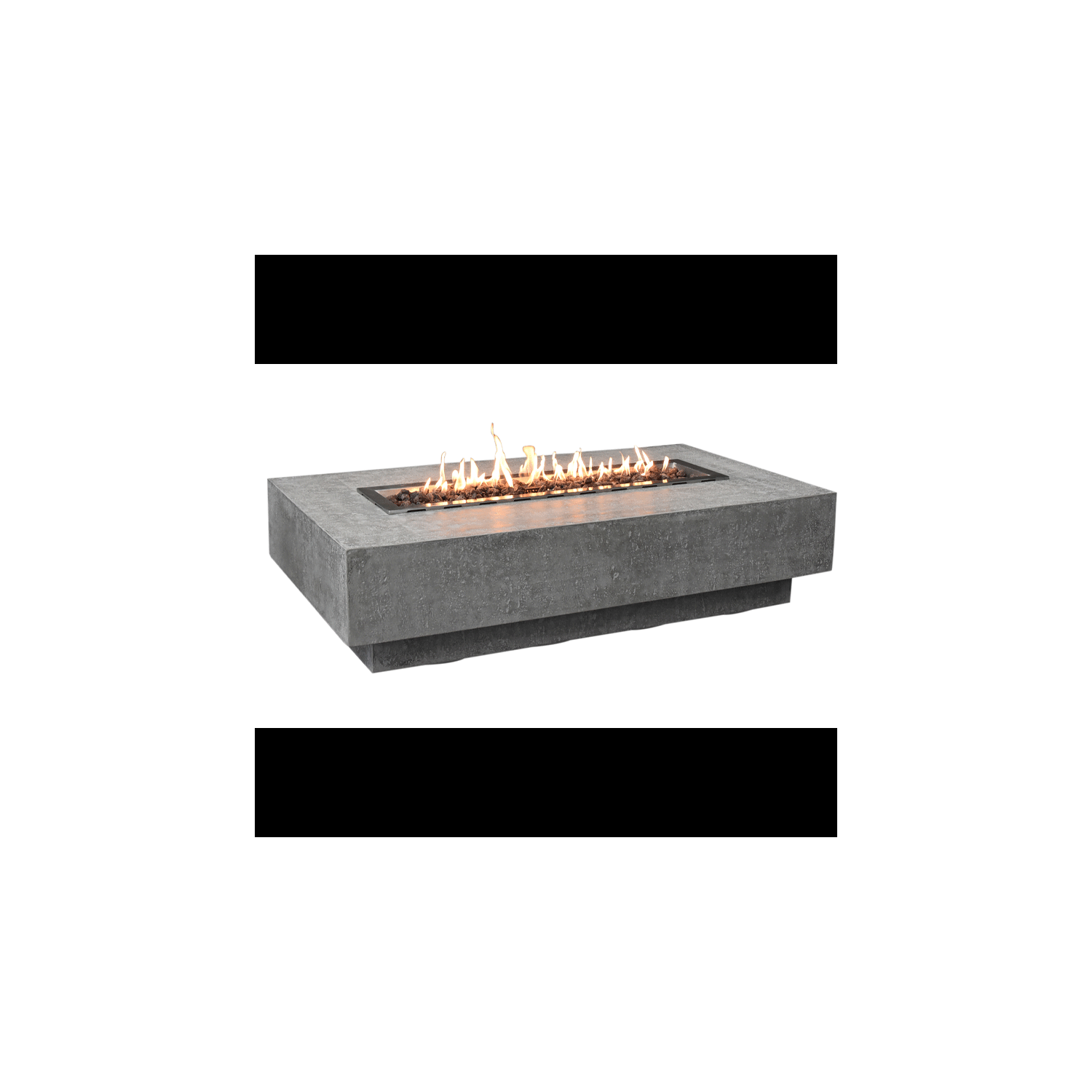 Hampton Cast Concrete Propane Fire Pit with Cover
