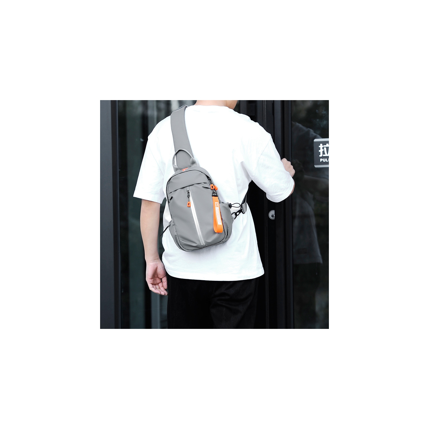 navor Multipurpose Sling Bag Backpack for Men Women, Small Cross Body Lightweight Bag with USB Port & Headphone Hole for Hiking, Traveling, Outdoor