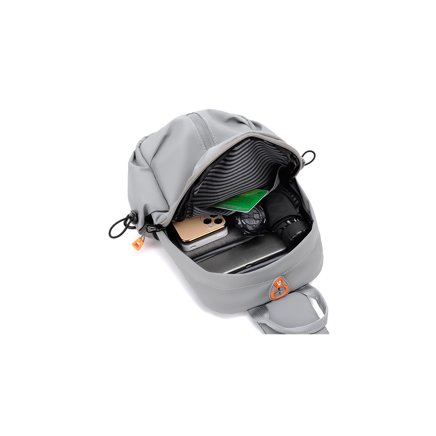 navor Multipurpose Sling Bag Backpack for Men Women, Small Cross Body Lightweight Bag with USB Port & Headphone Hole for Hiking, Traveling, Outdoor