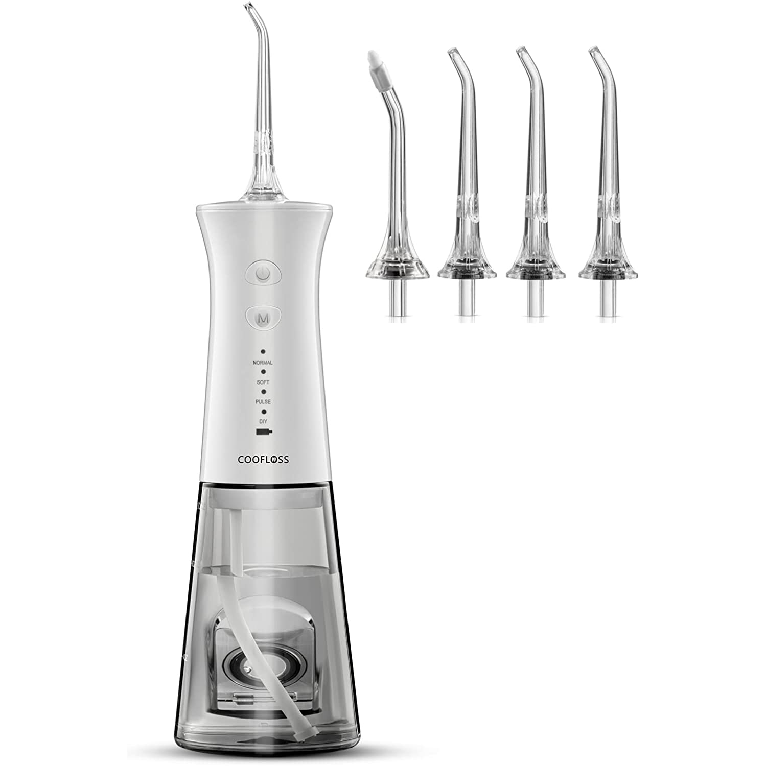 Coofloss Cordless Water Flosser for Teeth, Portable Dental Pick Oral Irrigator, Gum Brace Power Cleaner