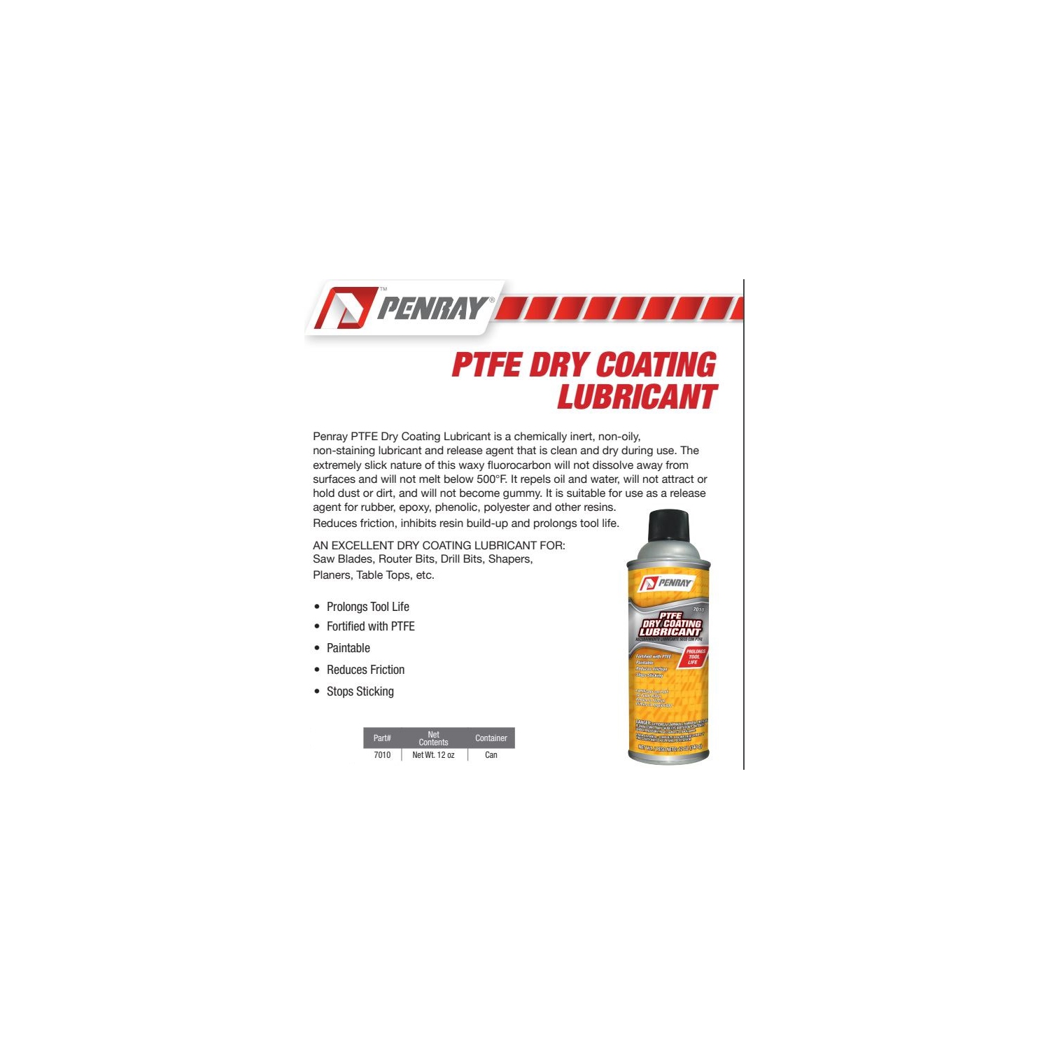 Lubrifiant sec PTFE - agent chimique non-huileux, lubrifiant sans teinture et agent de libération propre et sec pendant l'utilisation