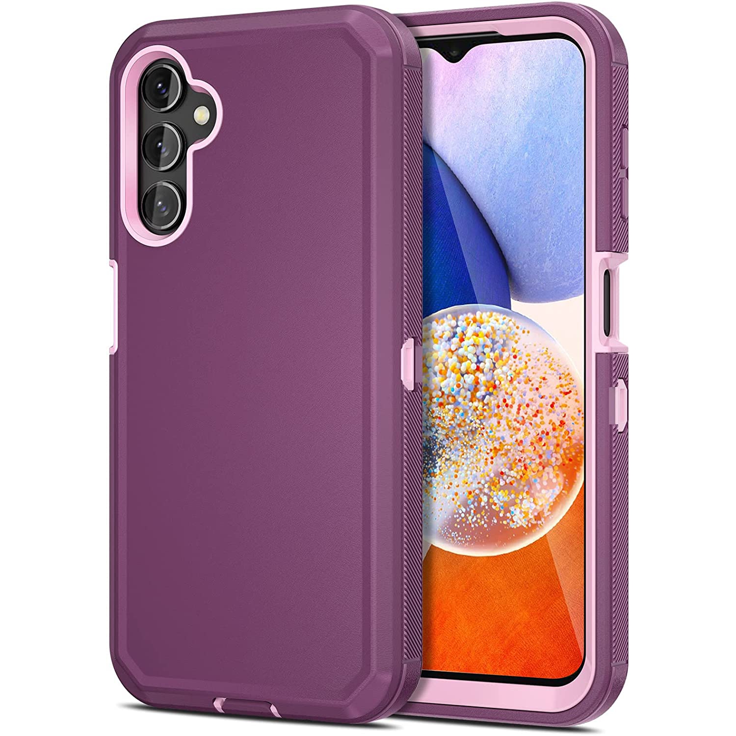 XCRS Heavy Duty Triple Layer Defender Cover with Shockproof Protection Case for Samsung Galaxy A54 2023