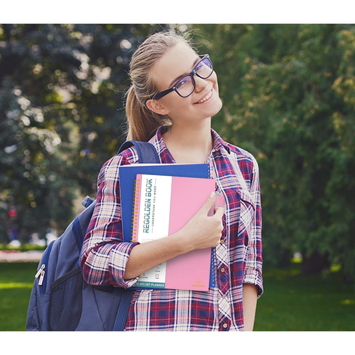 Agenda quotidien non daté, carnet de tâches à faire avec calendrier horaire horaire CoolHut calendriers Meal, 160 pages rose