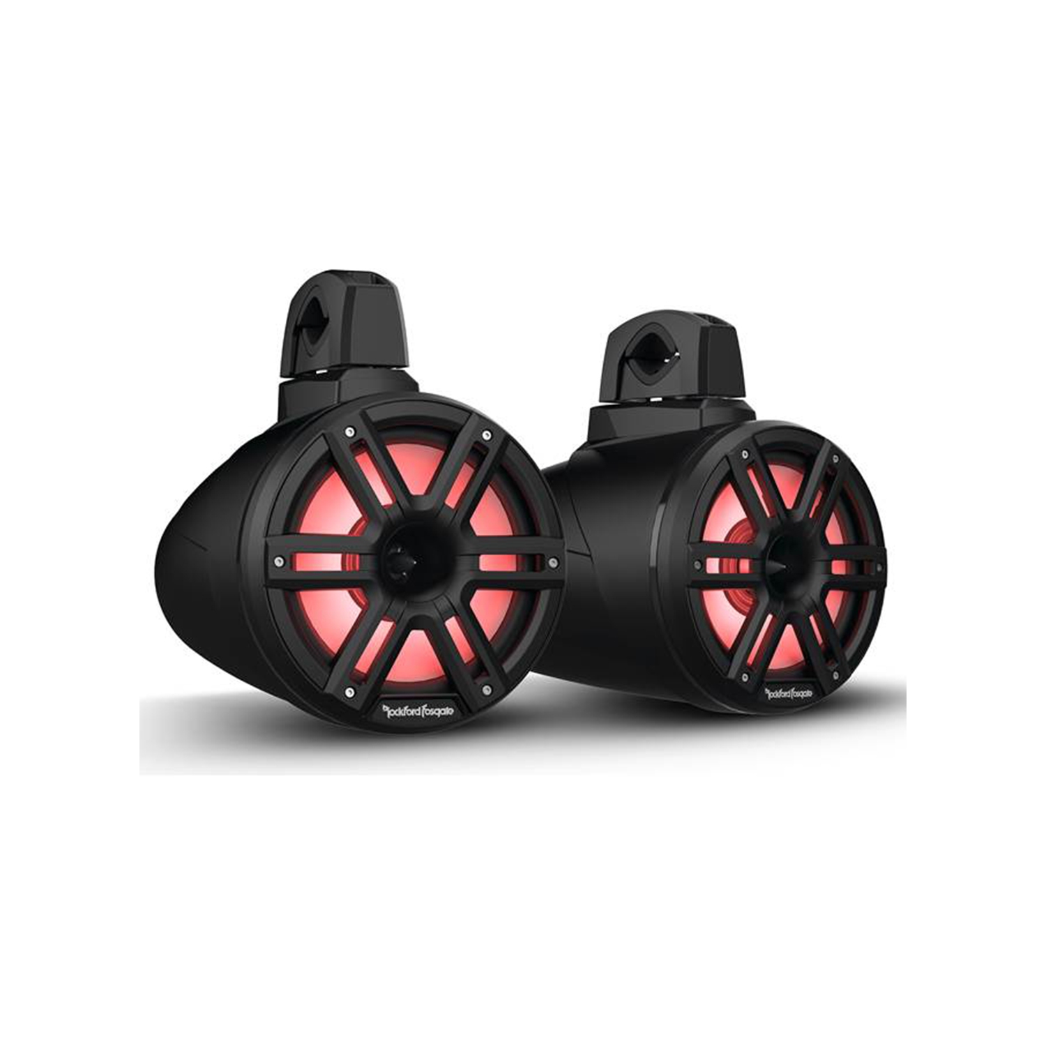 Haut-parleurs verticaux de réveil à pavillon Optix couleur 8 po Fosgate M2WL-8HB de Rockford – Noir – paire