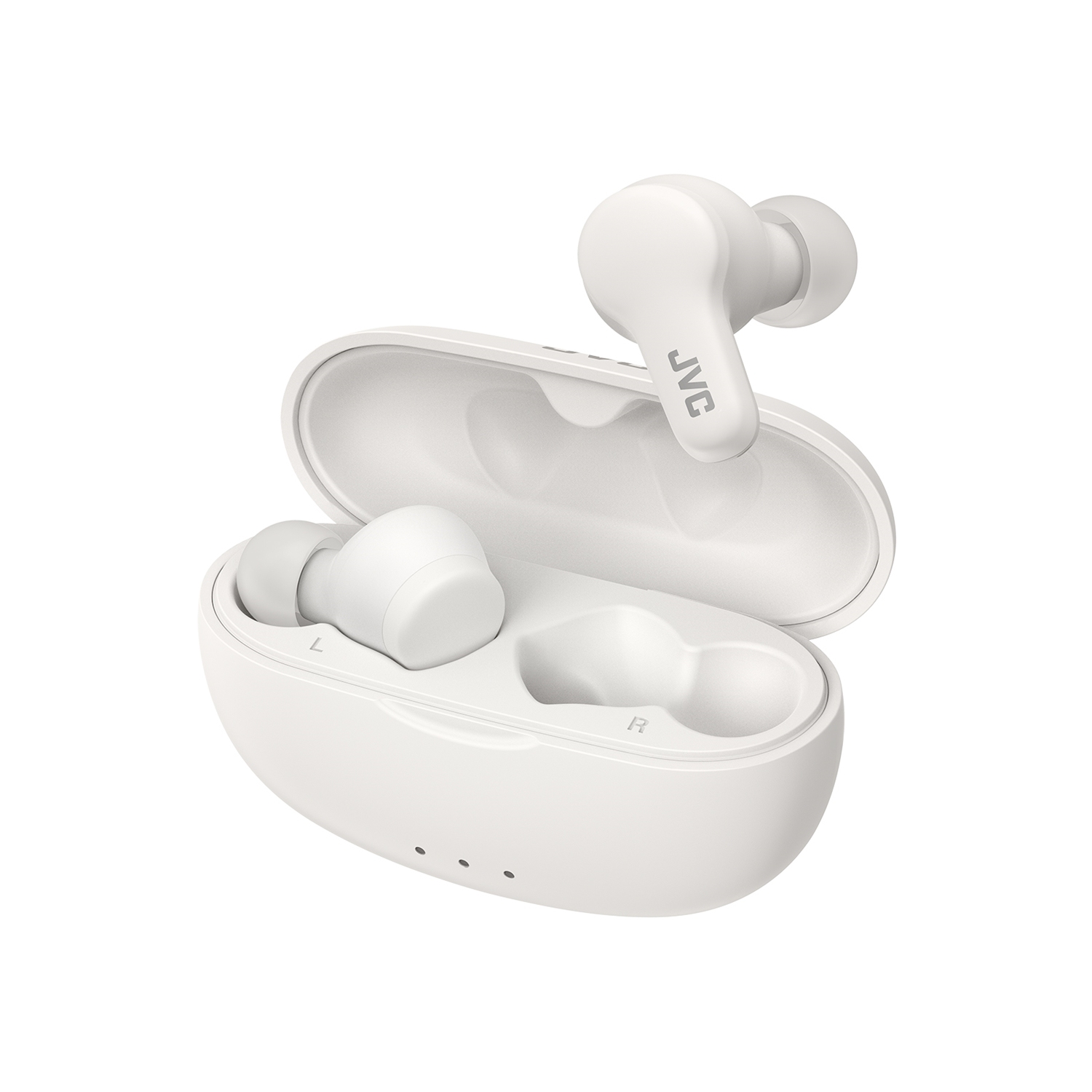 JVC HA-A7T2-W - Gumy In-Ear Headphones, Bluetooth 5.3, Charging Box and Touch Controls, White