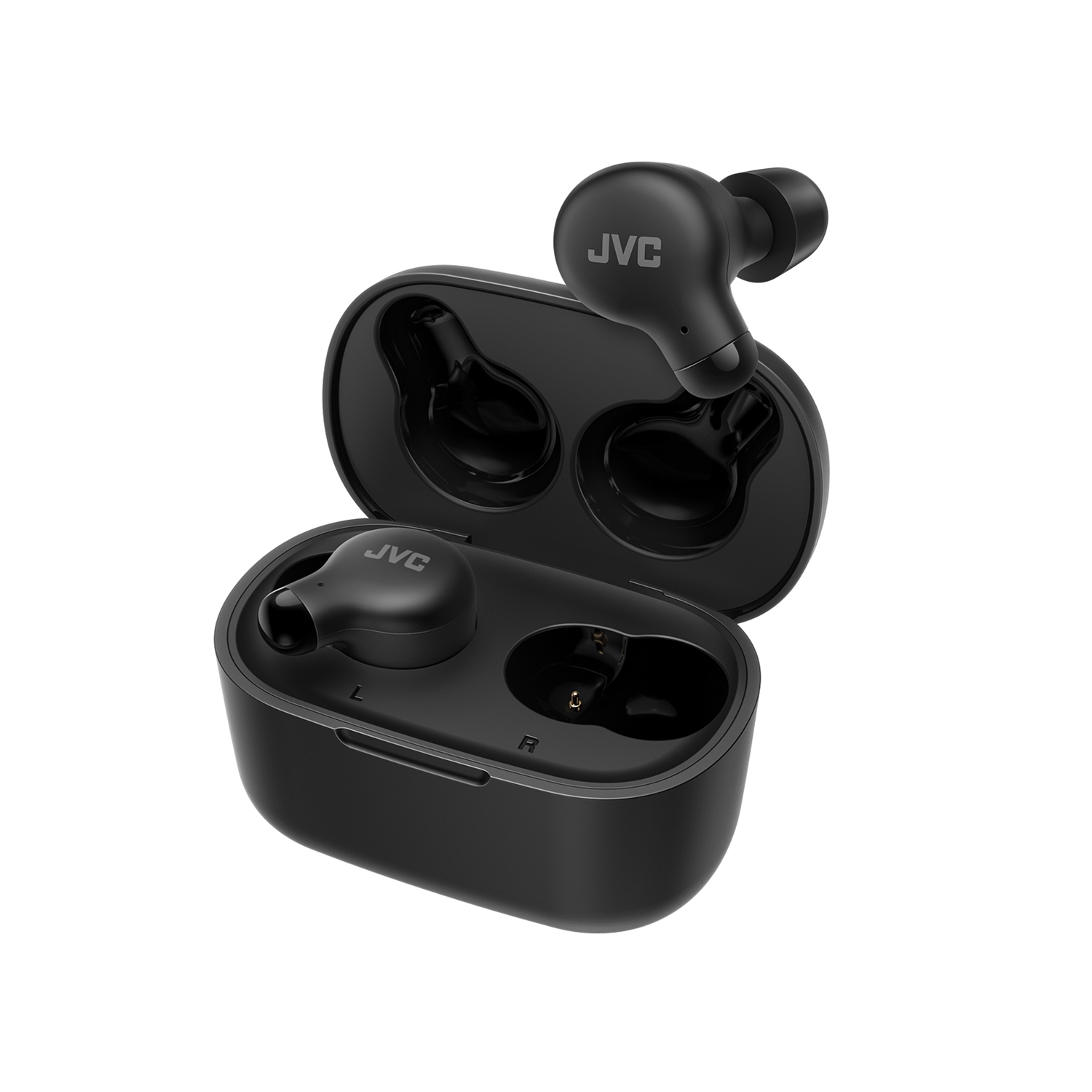 JVC HA-A18T-B - Marshmallow In-Ear Headphones, Bluetooth 5.3, With Charging Box and Touch Controls, Black