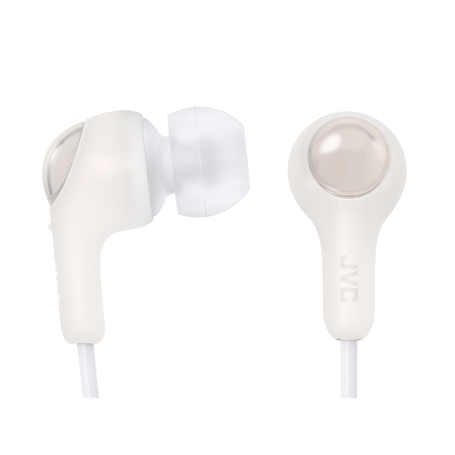 JVC HA-FR9UC-W - Écouteurs bouton USB de type C avec fil Gumy Connect avec télécommande et microphone intégrés, blanc