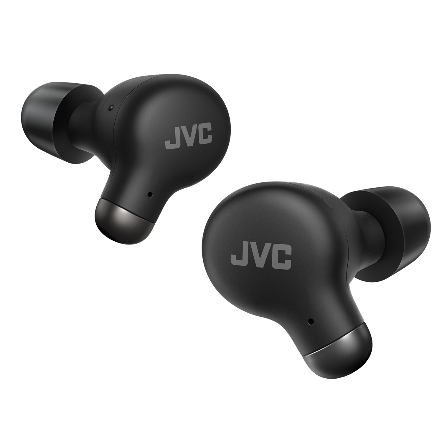 JVC HA-A25T-B - Écouteurs bouton Marshmallow avec suppression du bruit, Bluetooth 5.3, étui de chargement et commandes tactiles, noir