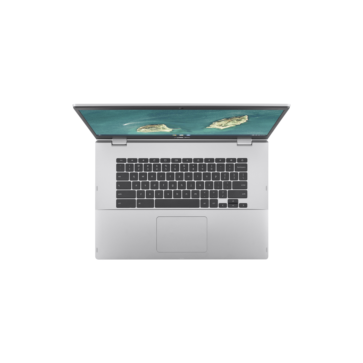 ASUS Chromebook CX1 Laptop, 15.6" HD Anti-glare Display, Intel Celeron N5100 Processor, 64GB eMMC Storage, 4GB RAM, ChromeOS, Transparent Silver,