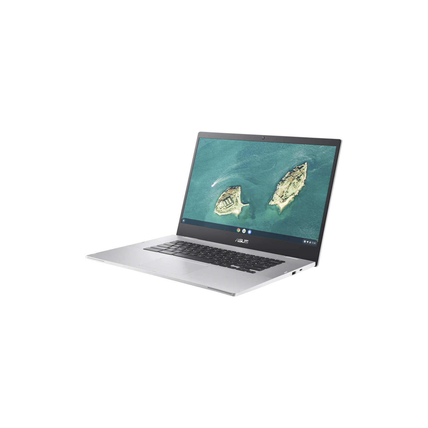 ASUS Chromebook CX1 Laptop, 15.6" HD Anti-glare Display, Intel Celeron N5100 Processor, 64GB eMMC Storage, 4GB RAM, ChromeOS, Transparent Silver,