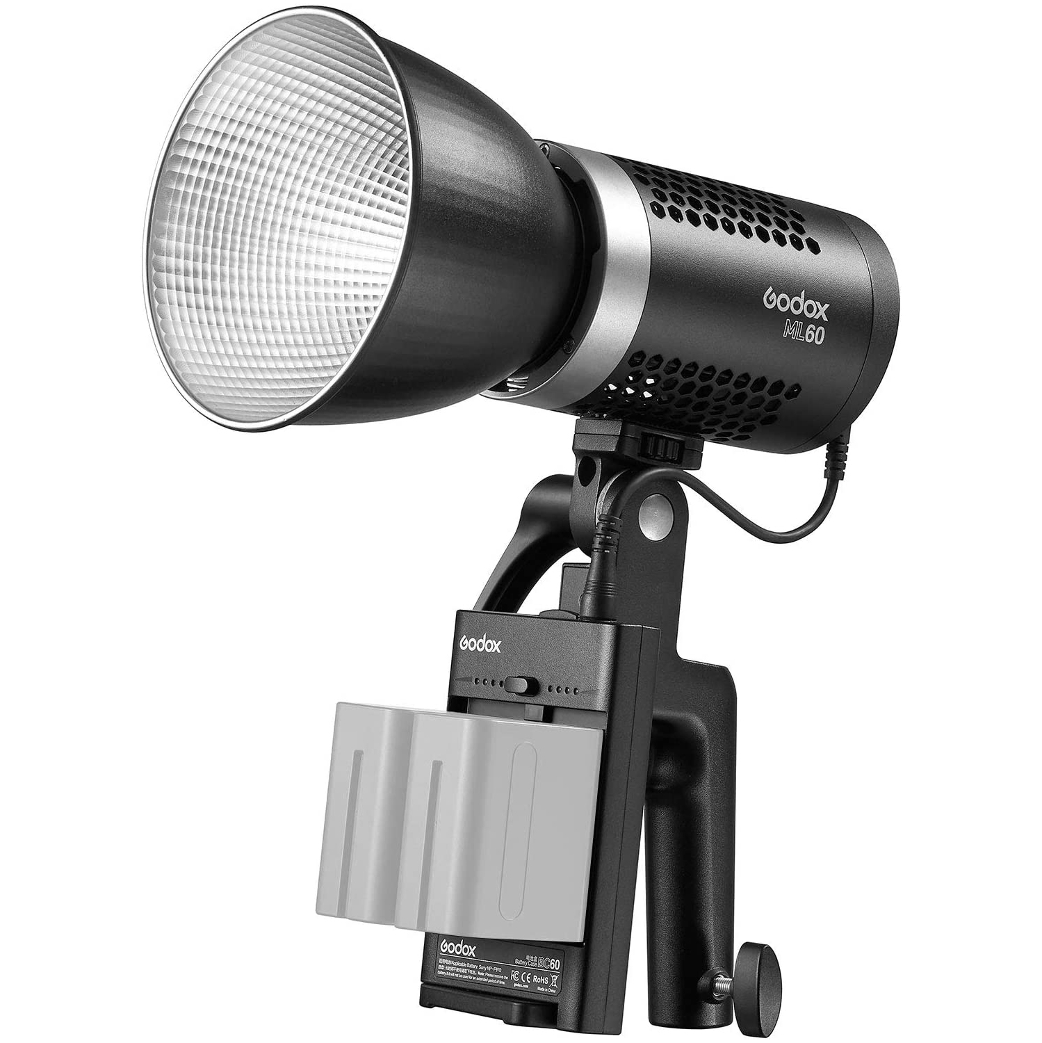 Remis à neuf – Lampe de portrait portative à DEL pour studio Godox ML60, photo de remplissage, ampoule de 60 W, 5600K