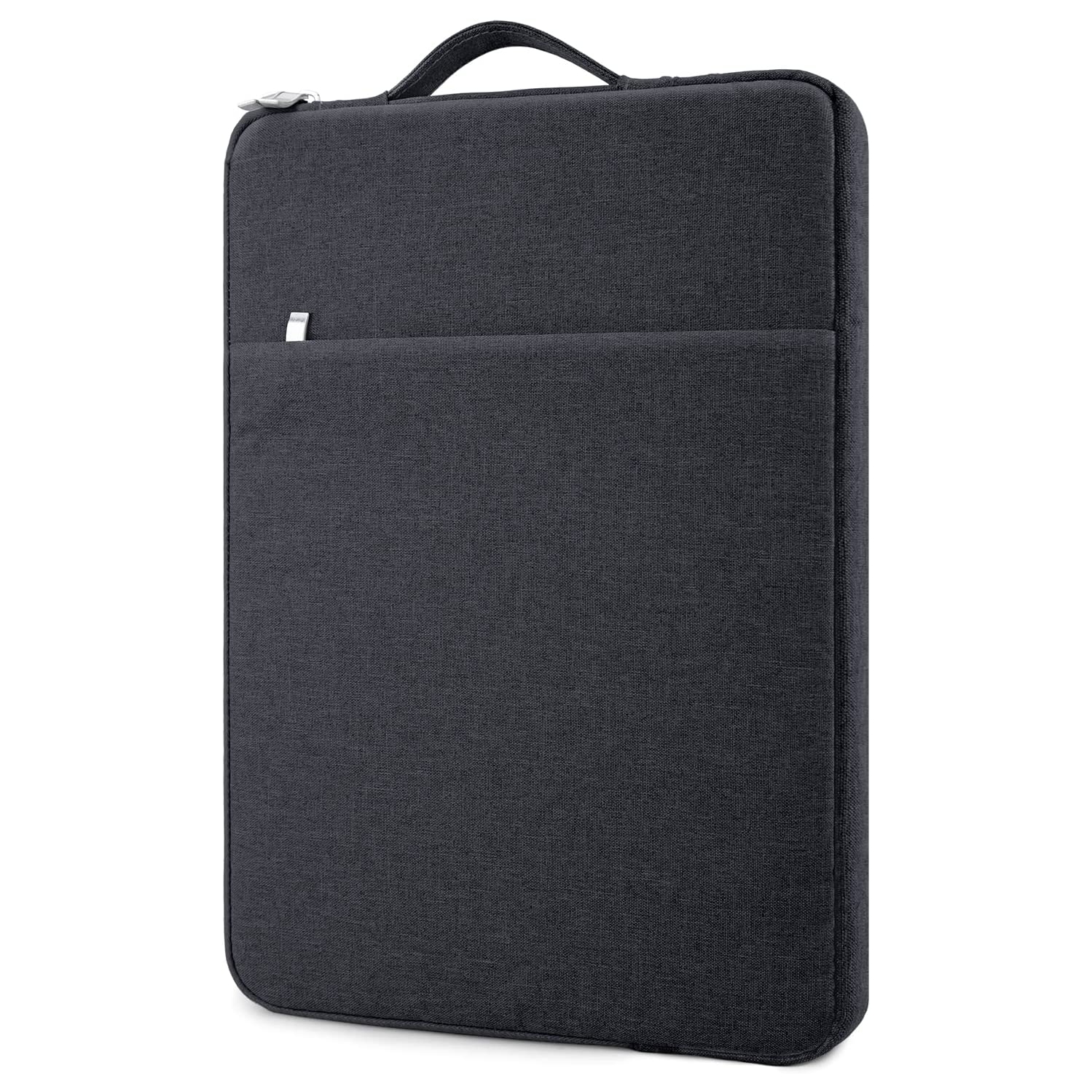 15 Inch Laptop Sleeve Case Protective Bag with Front Pocket Retractable Handle Computer Carrying Case for 15