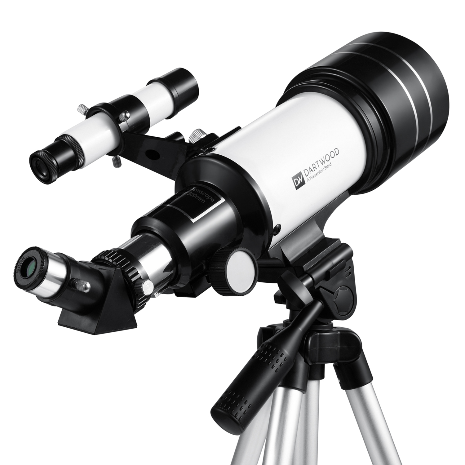 Télescope astronomique de Dartwood - télescope pivotant à 360° - plusieurs oculaires inclus pour différents zooms