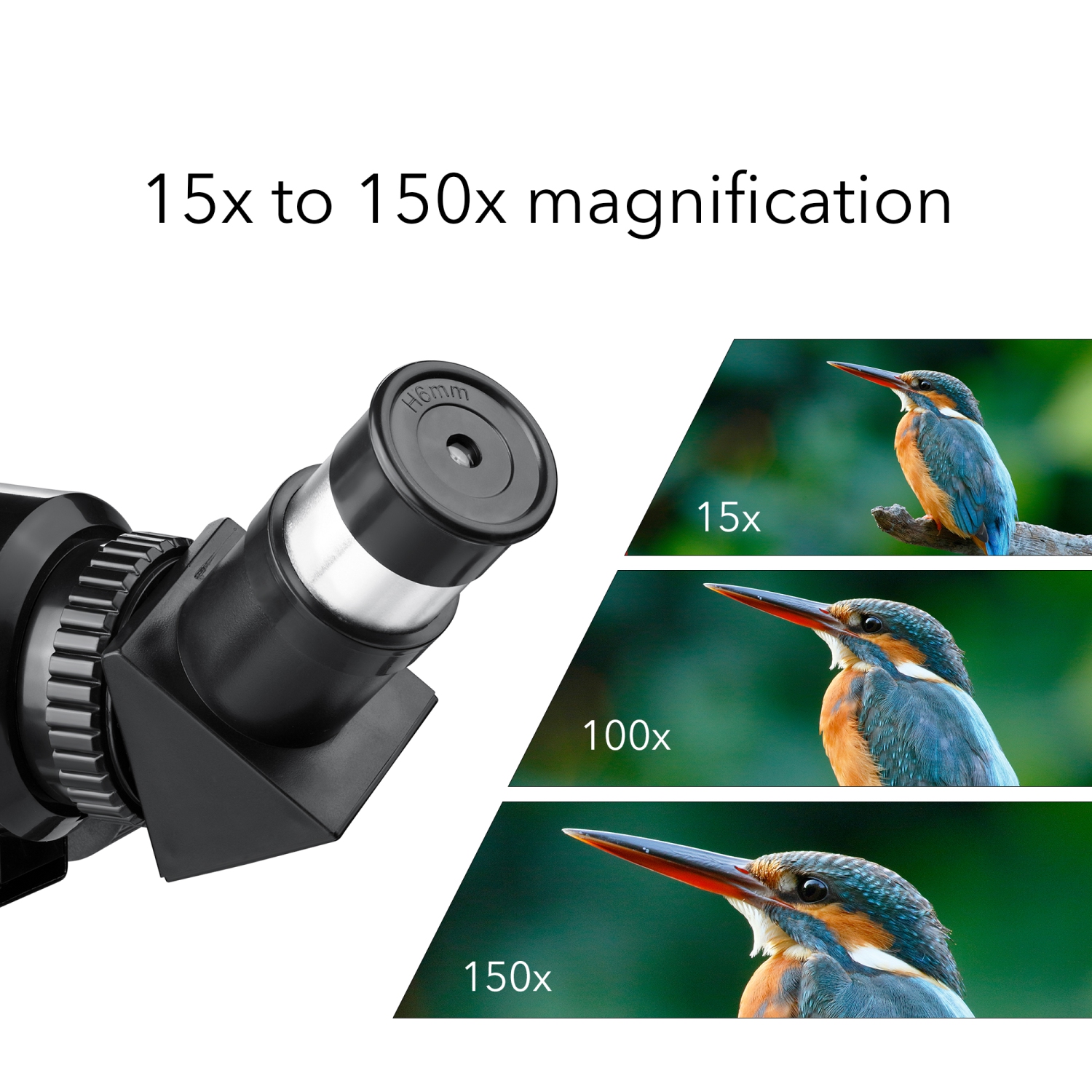 Télescope astronomique de Dartwood - télescope pivotant à 360° - plusieurs oculaires inclus pour différents zooms