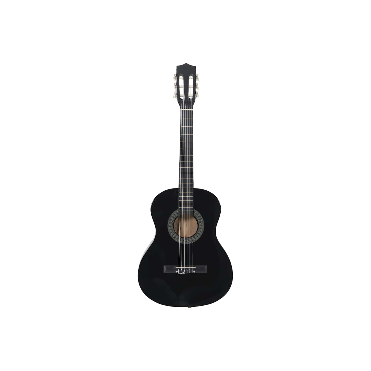 Ensemble de 8 pièces pour débutants en guitare classique VividaXL, noir, 3/4 36 po