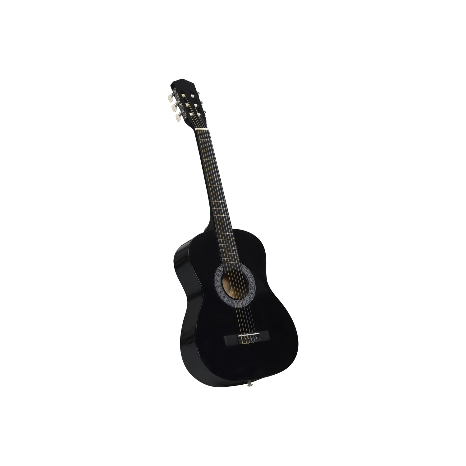 Ensemble de 8 pièces pour débutants en guitare classique VividaXL, noir, 3/4 36 po