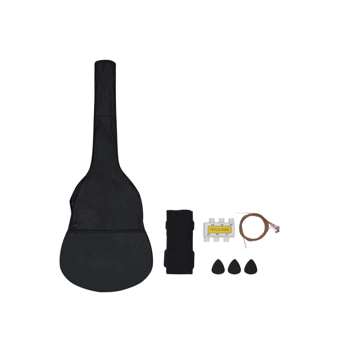 vidaXL 8 Piece Classical Guitar Beginner Set 3/4 36"