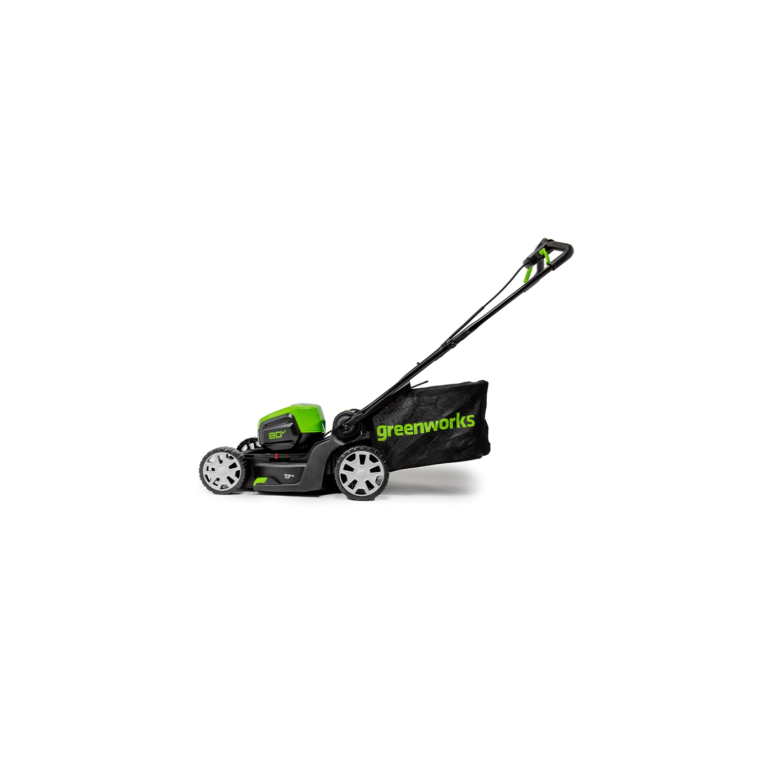 Greenworks 80V 17" Brushless Lawn Push Mower, 2.0Ah Battery and Charger Included
