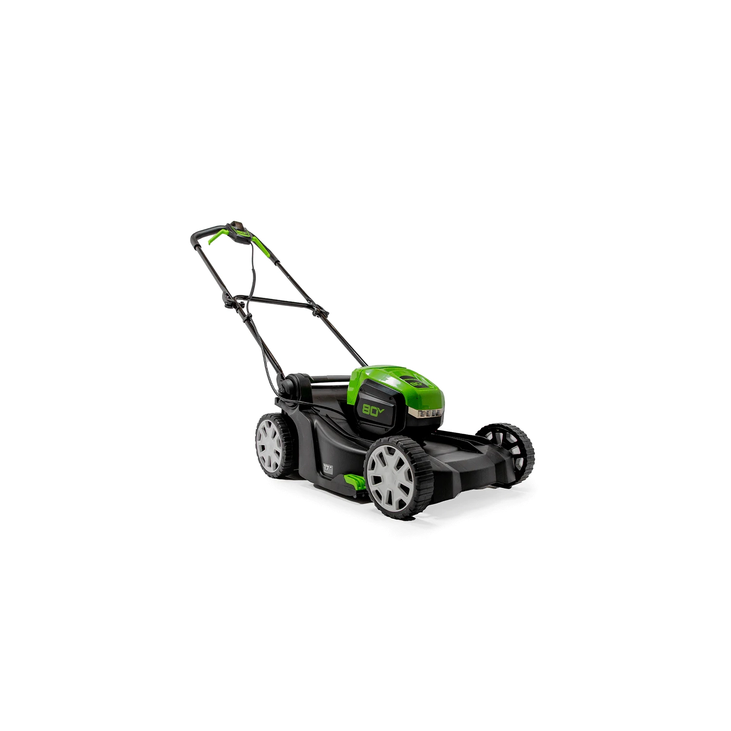 Greenworks 80V 17" Brushless Lawn Push Mower, 2.0Ah Battery and Charger Included