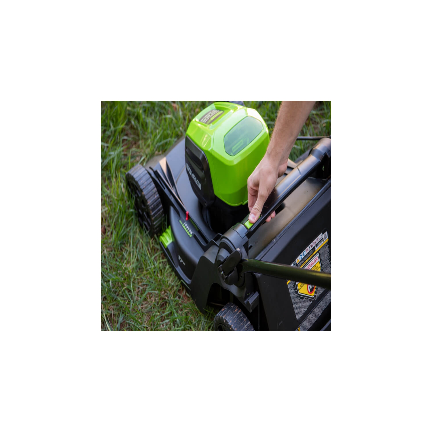 Greenworks 80V 17" Brushless Lawn Push Mower, 2.0Ah Battery and Charger Included