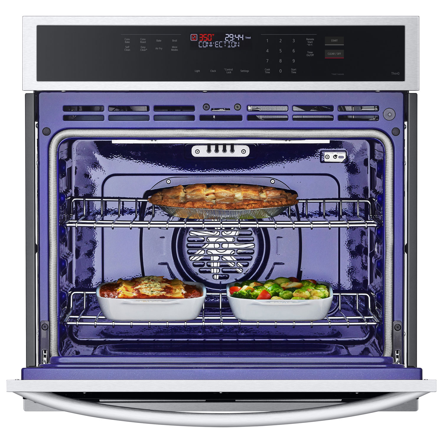 LG 30" 4.7 Cu. Ft. Self-Clean Electric Wall Oven - Smudge Resistant Stainless Steel
