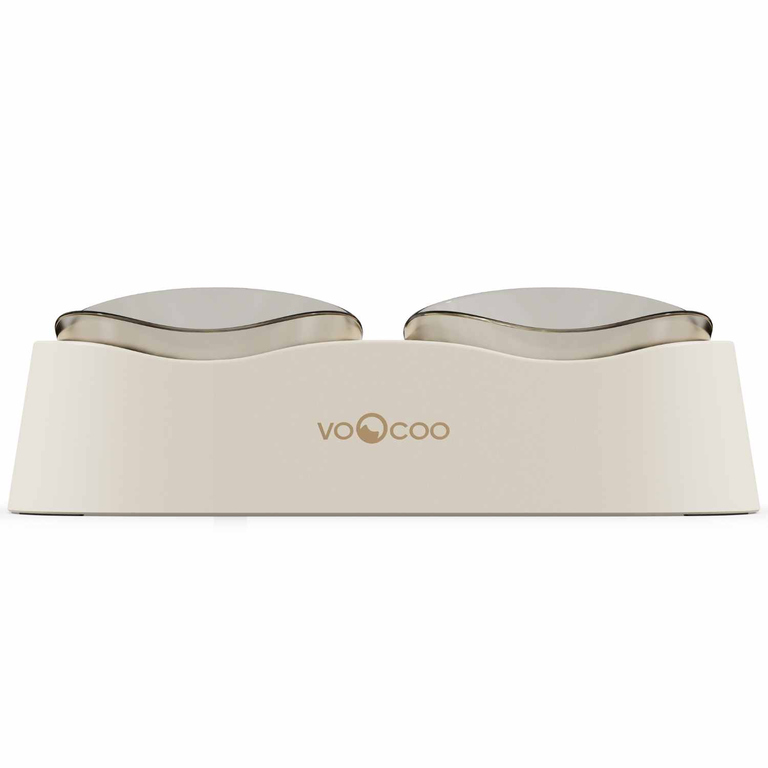 VOOCOO Wave Elevated Pet Food & Water Bowl Duo
