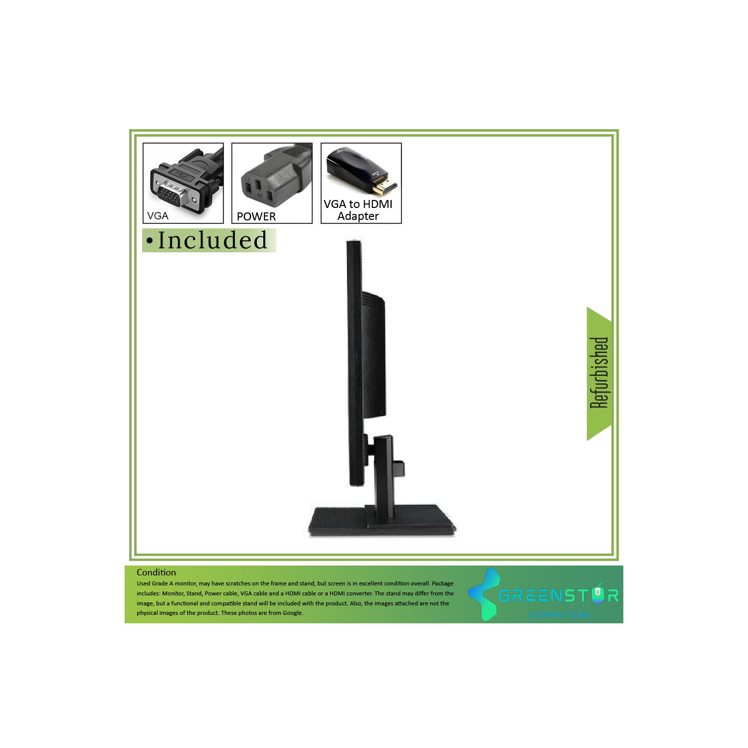 Refurbished Acer V206HQL Abd 19.5" 1600 x 900 LED Backlit LCD Monitor